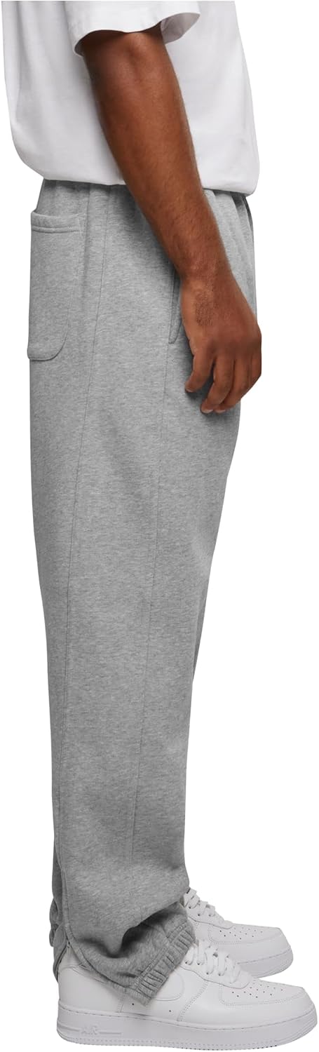 Detalle 1 de Urban Classics Sweatpants för herr med borstad fleece och dragkedjor vid anklarna