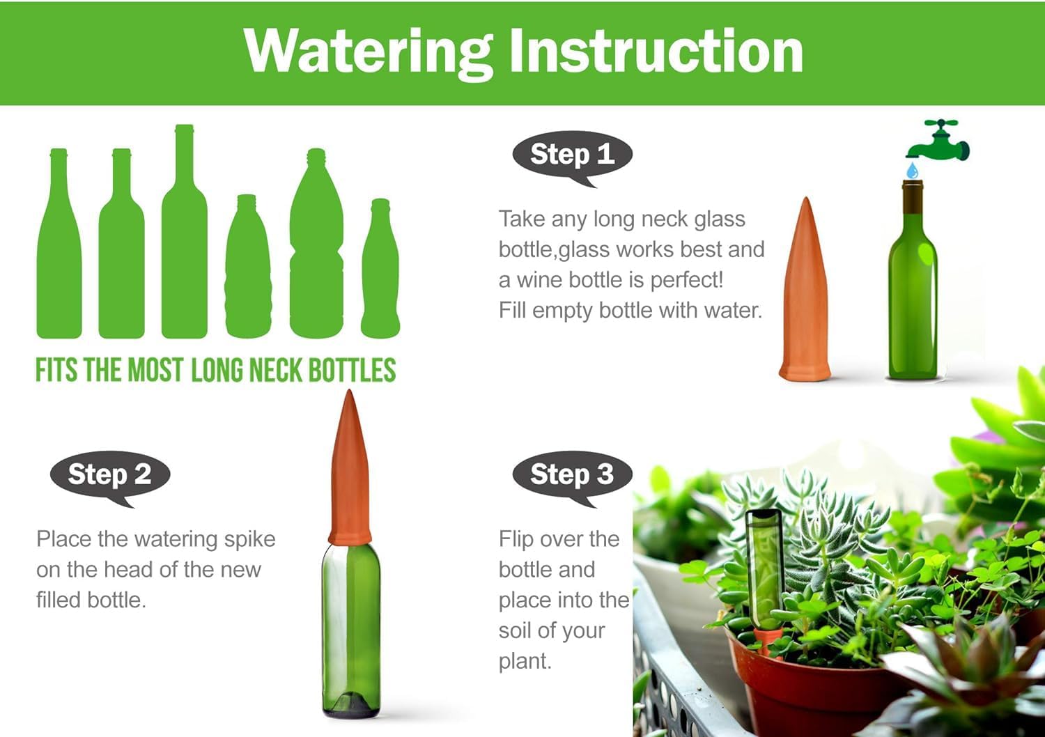 Thumbnail 6 de JQTOP self watering spikes for plants