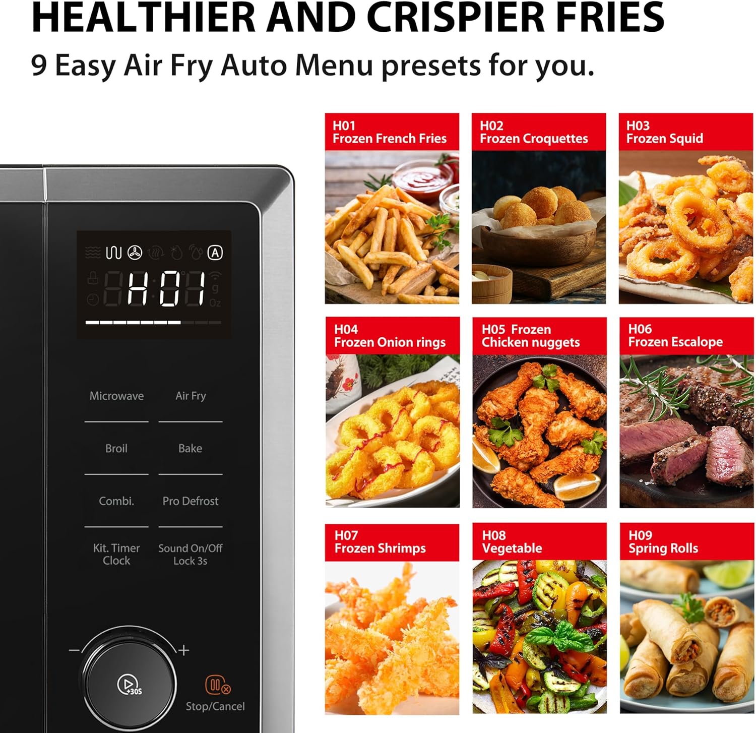 Thumbnail 3 de TOSHIBA Air Fry Auto Menu Combo 5-IN-1 Countertop Microwave Oven (26L) ML2-EC26SF(BS)