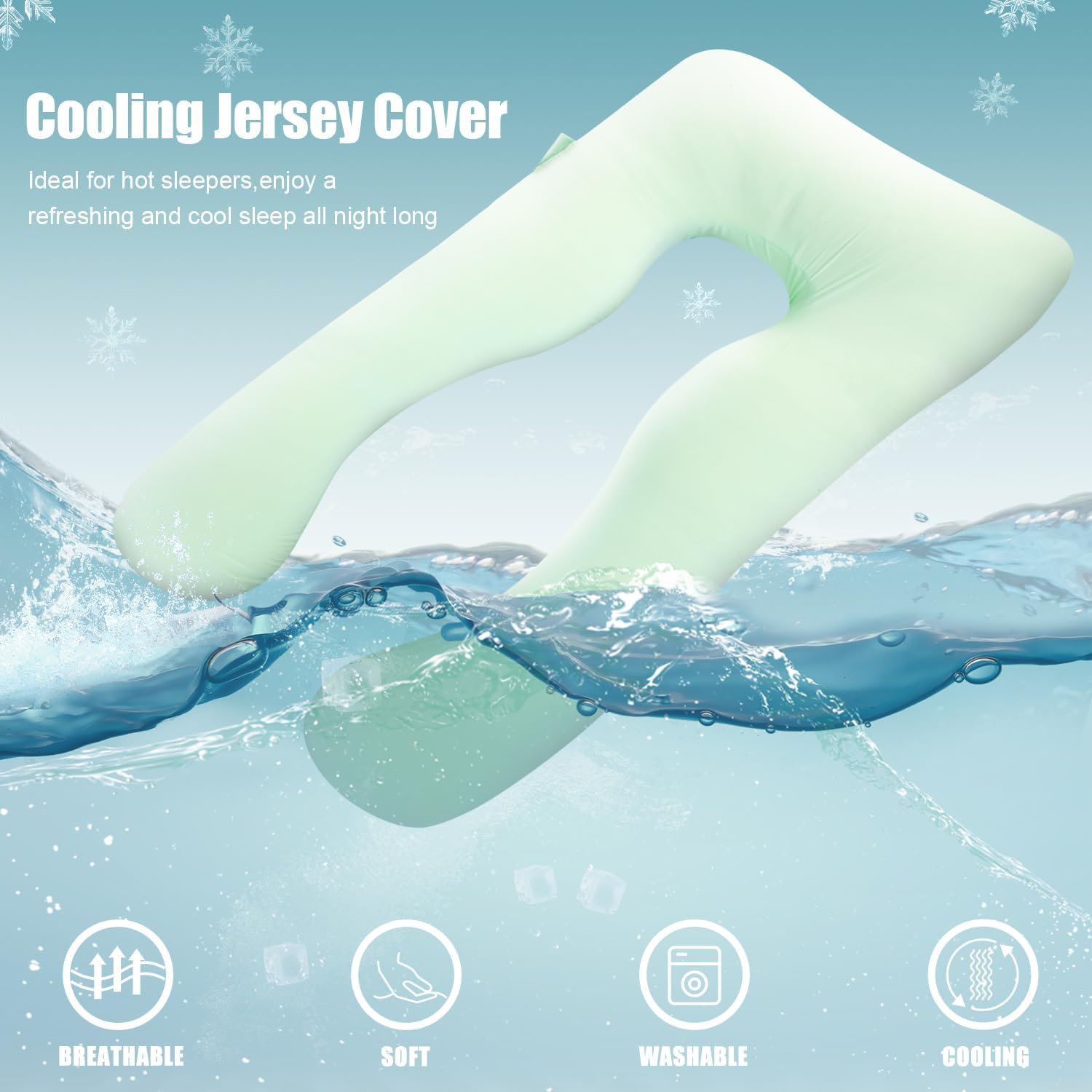 Detalle 2 de Cooling maternity pillow 55 inch U-shape