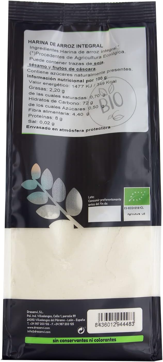 Detalle 2 de Ecosana HARINA ARROZ INTEGRAL 500 g 🌾