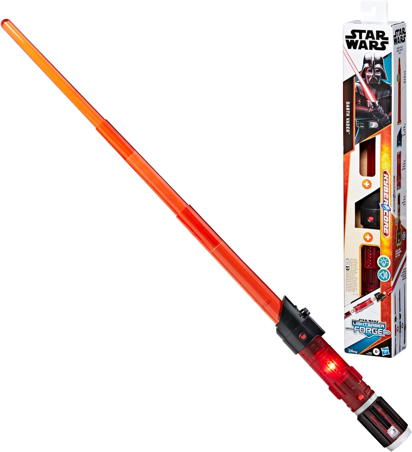 Thumbnail 6 de Star Wars Lightsaber Forge Kyber Core Luke Skywalker Toy – Extendable Green Blade, 4+