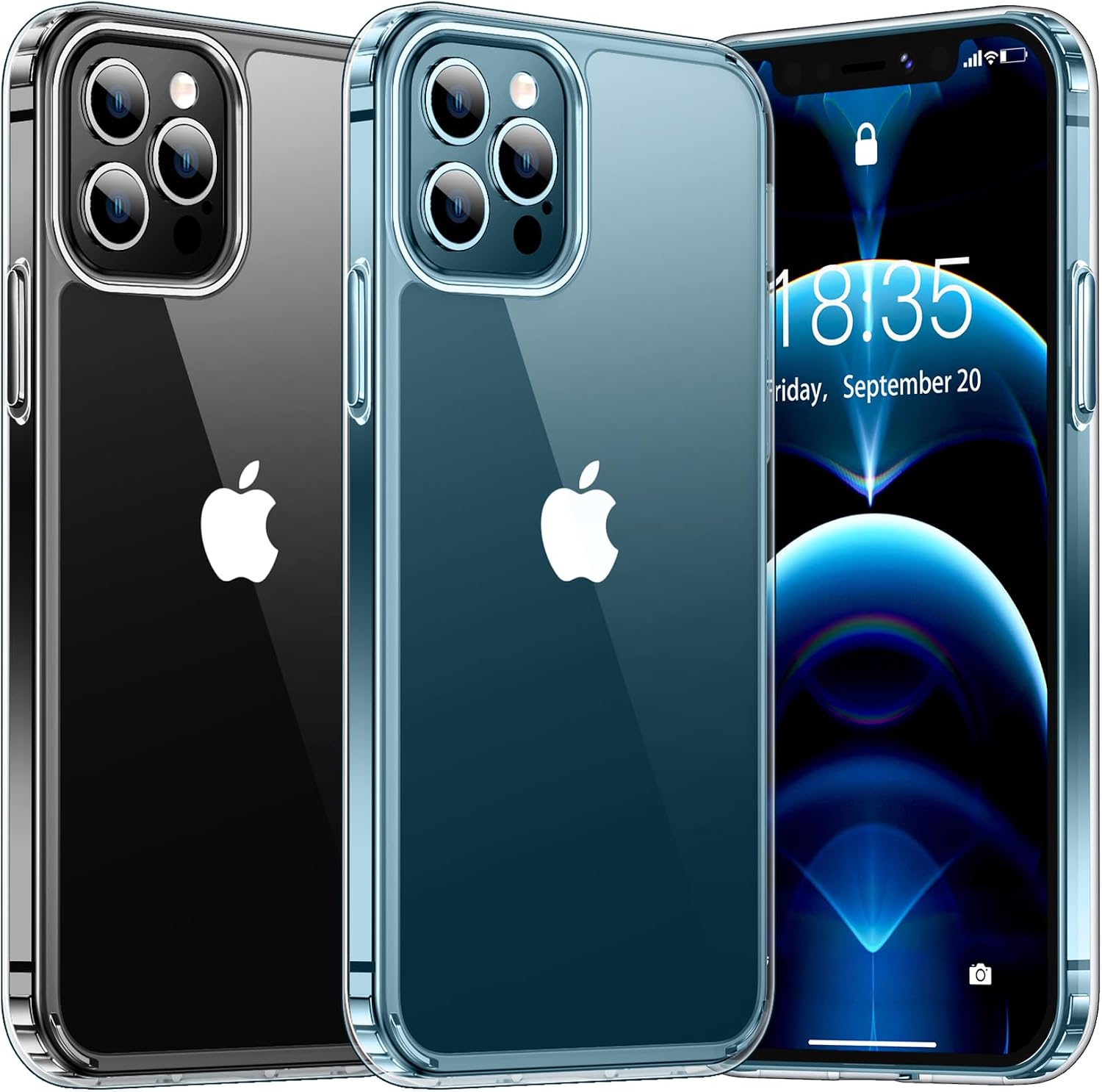 Detalle de SPIDERCASE KZ-01 Clear TPU Case for iPhone 12 Pro Max, Slim and Shock-Absorbent