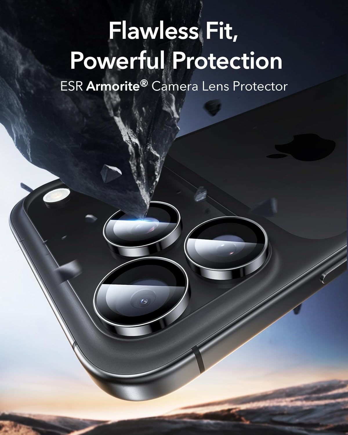 Detalle 2 de ESR Camera Lens Protector for iPhone 17 Pro Max/17 Pro/16 Pro Max/16 Pro/15 Pro Max/15 Pro/14 Pro Max/14 Pro