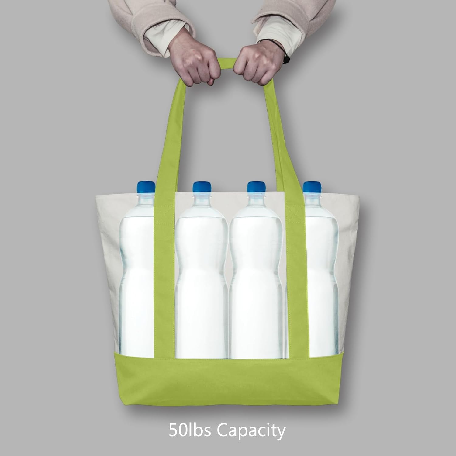 Thumbnail 5 de TOPDesign Canvas Tote Bag 6-Pack, Reusable