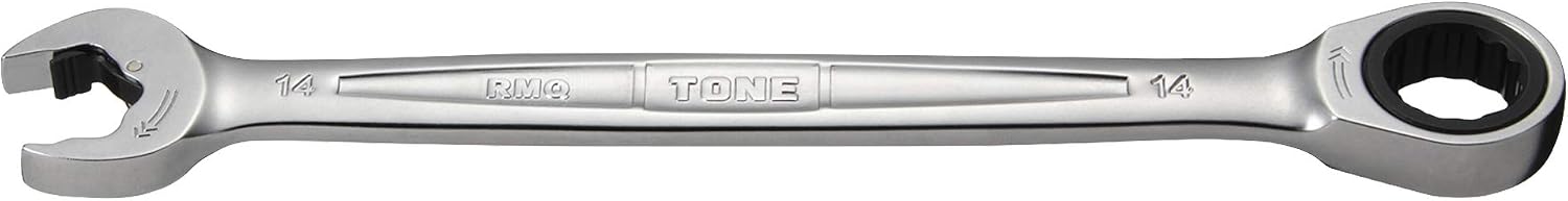 Detalle de トネ(TONE) RMQ-14 クイックラチェットめがねレンチ 14mm・薄形ストレート