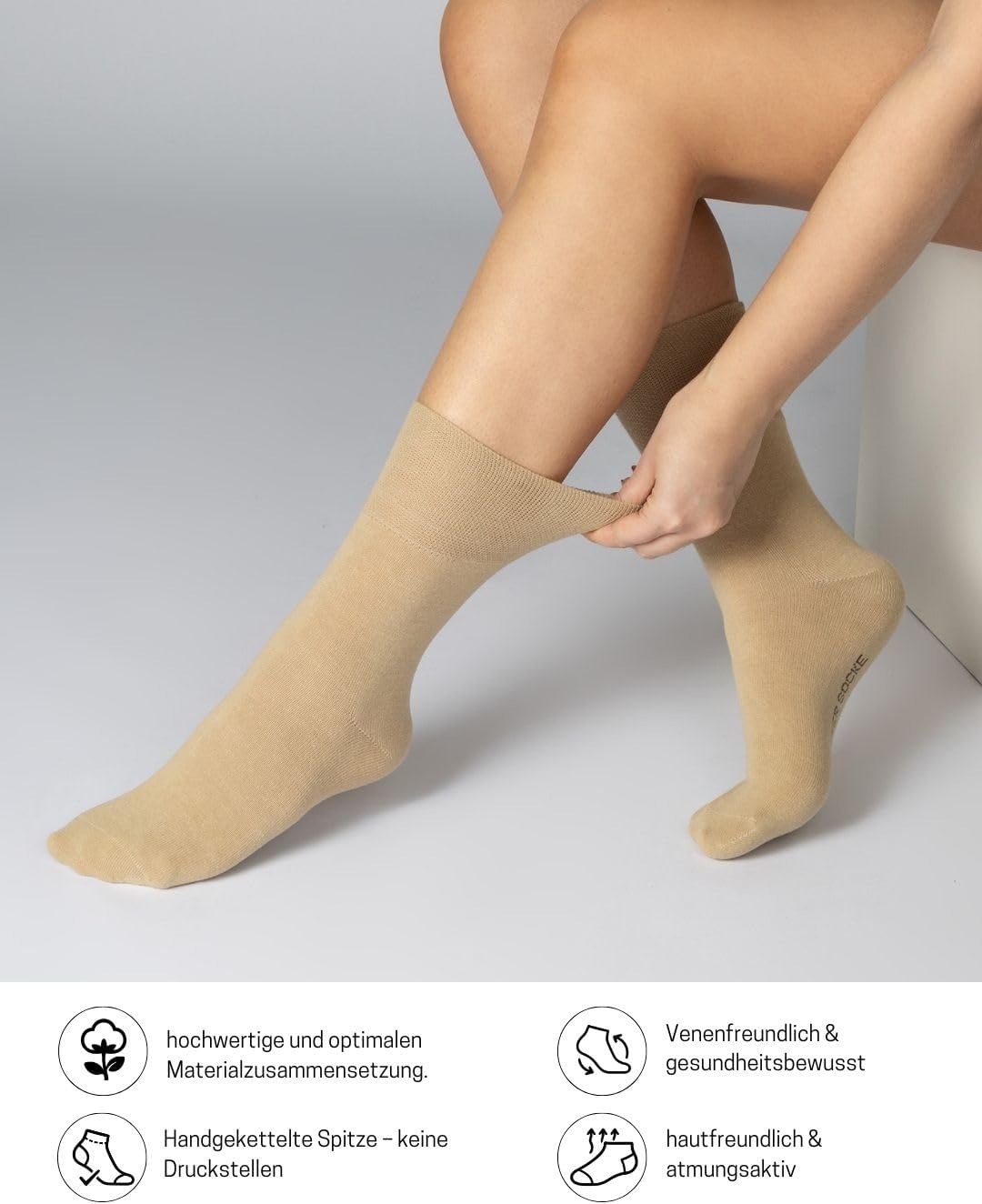 Thumbnail 4 de sockenkauf24 Diabetikersocken ohne Gummi & ohne Naht – 97% Baumwolle (6 Paar) für Damen und Herren