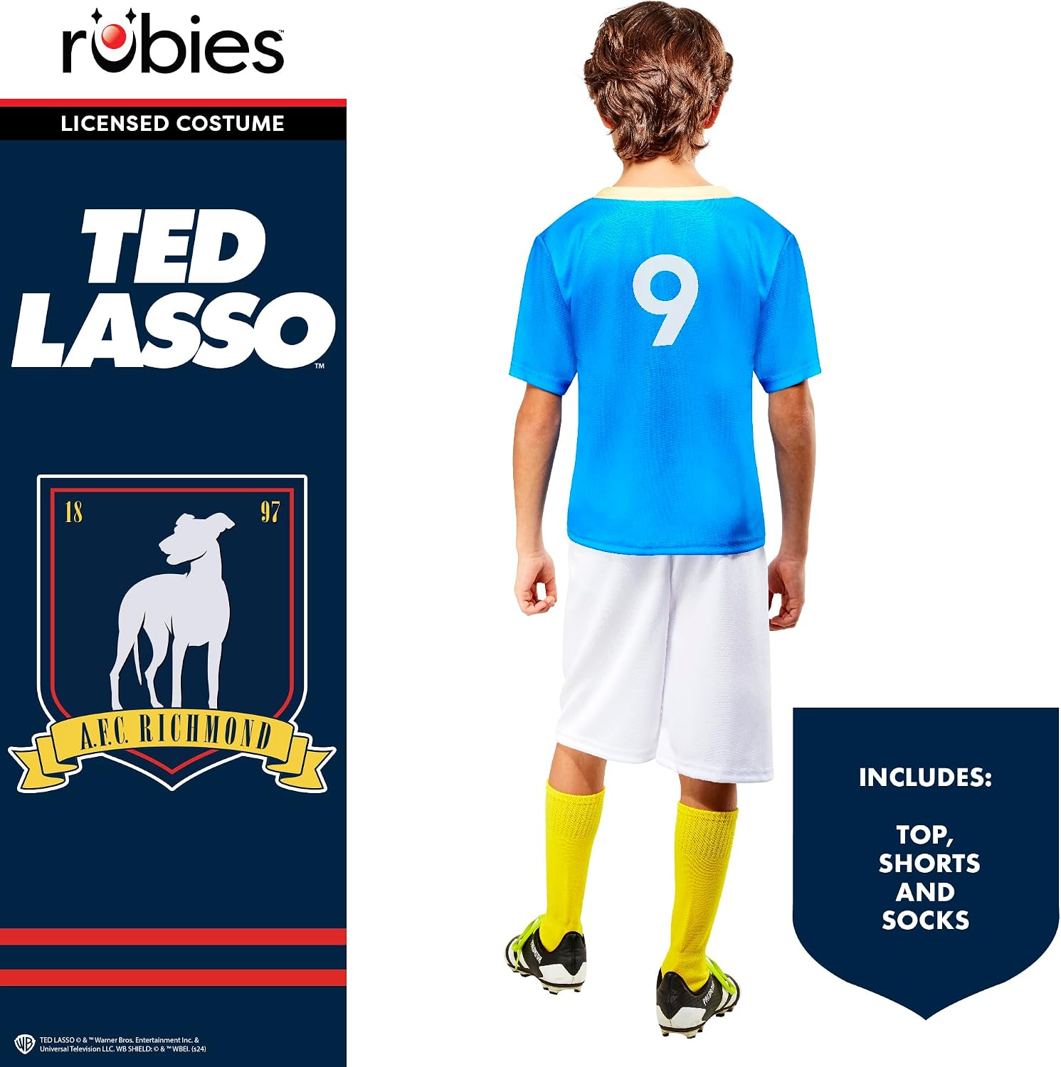 Detalle 2 de Rubies Ted Lasso Soccer Uniform 6/7 ðŸŽ