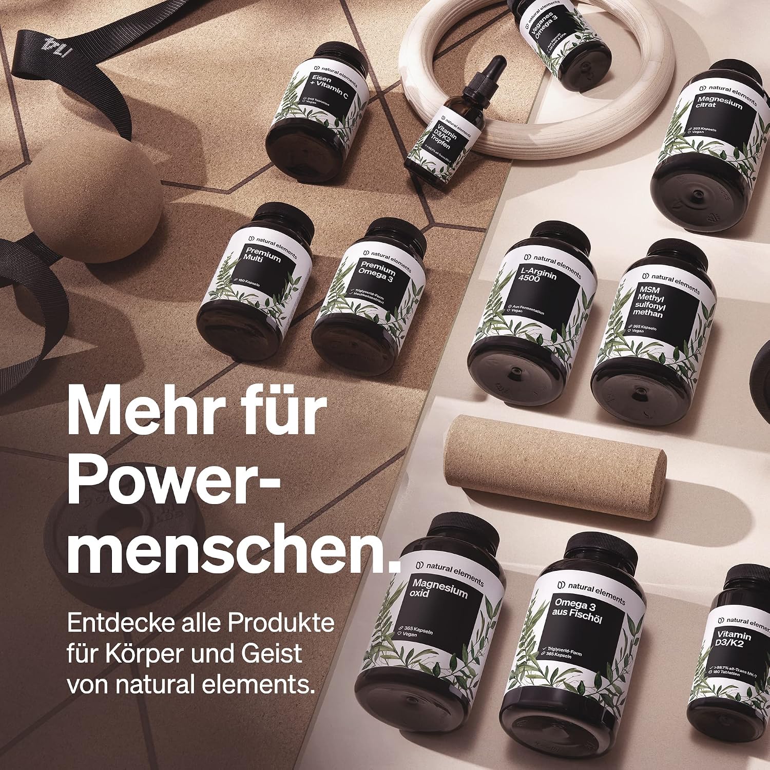 Thumbnail 6 de natural elements Magnesiumcitrat 360 mg Elementares Magnesium Tagesdosis Kapseln