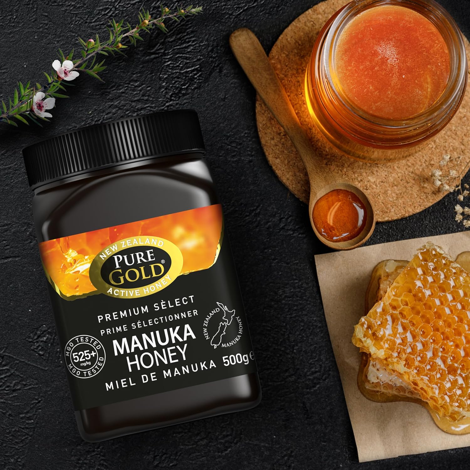 Thumbnail 5 de Pure Gold Manuka-Honig 525+ 500 g
