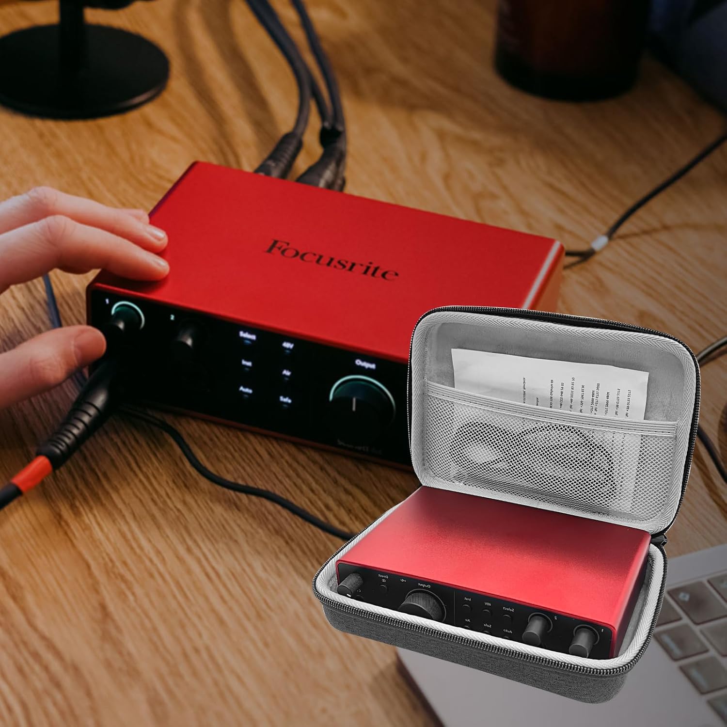 Thumbnail 5 de Musiin Audio Interface Case for Focusrite Scarlett 2i2 4th Gen & Roland AIRA: Portable Protection