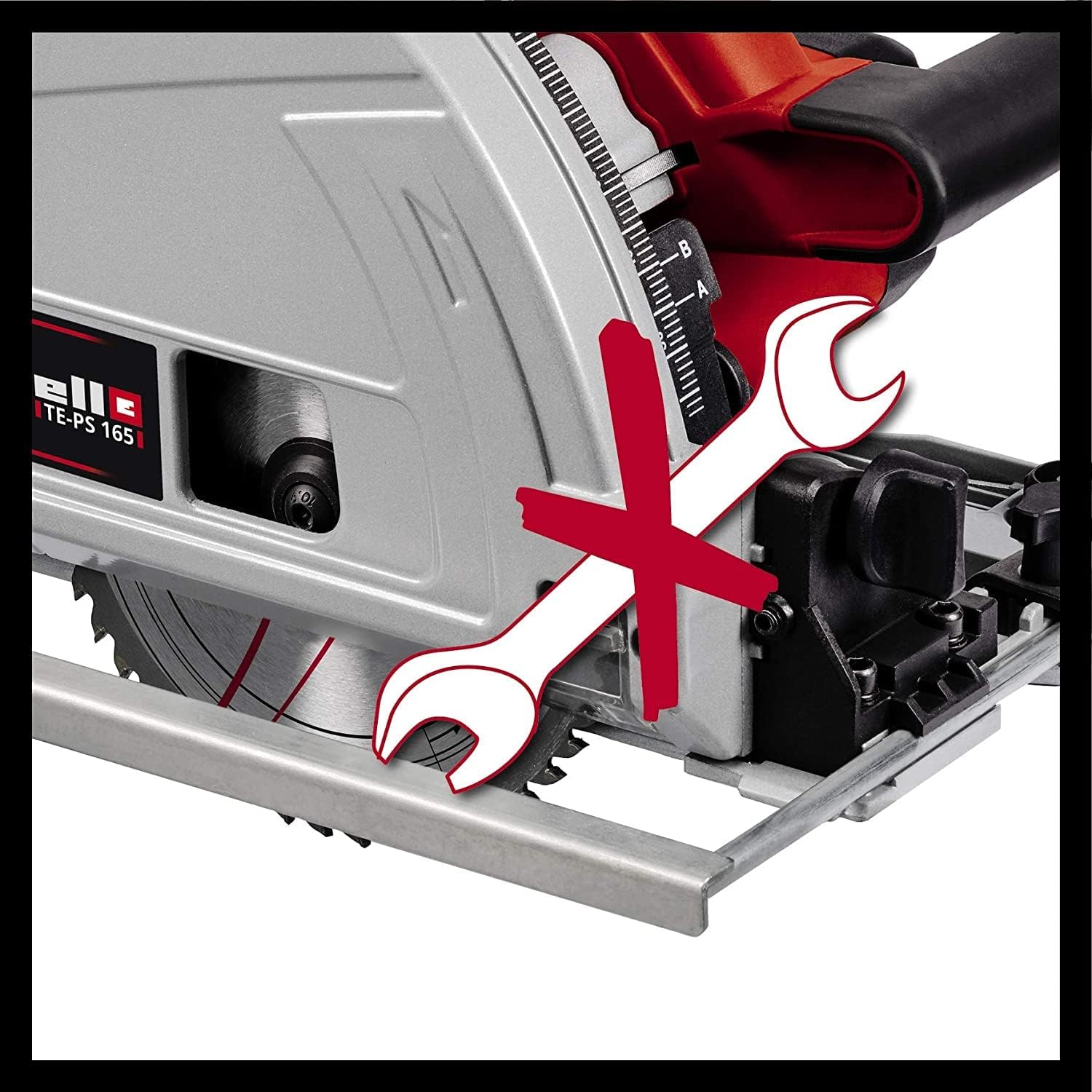 Thumbnail 3 de Einhell TE-PS 165 1200W plunge saw with tool-free cutting depth and tilt adjustment