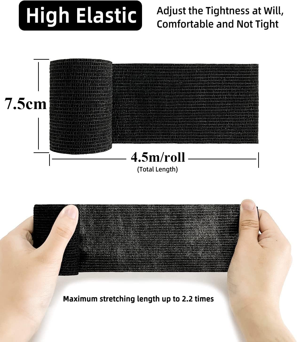 Detalle 2 de BILGETA Selbstklebender Verband 8 Rollen 7,5 cm