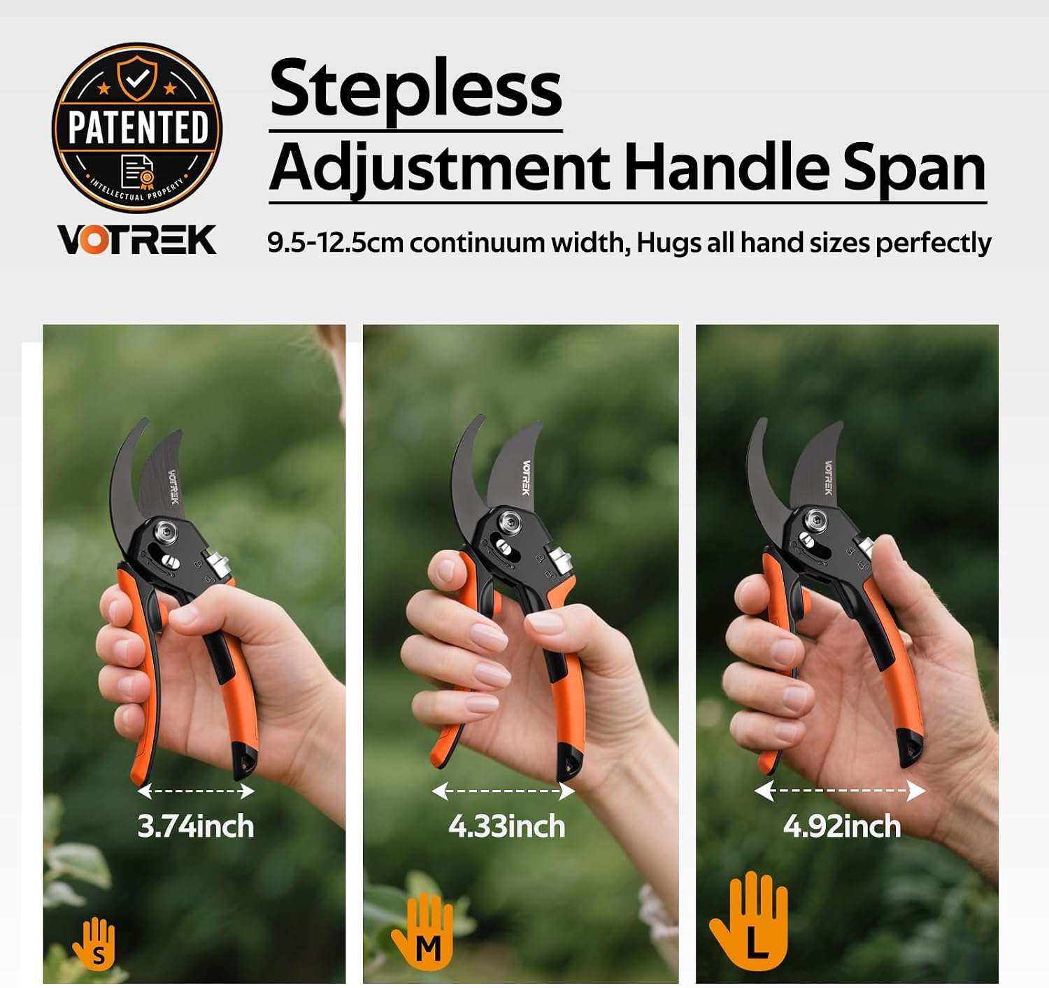 Detalle 2 de VOTREK 8.5" Bypass Secateurs for Weak Hands ✂