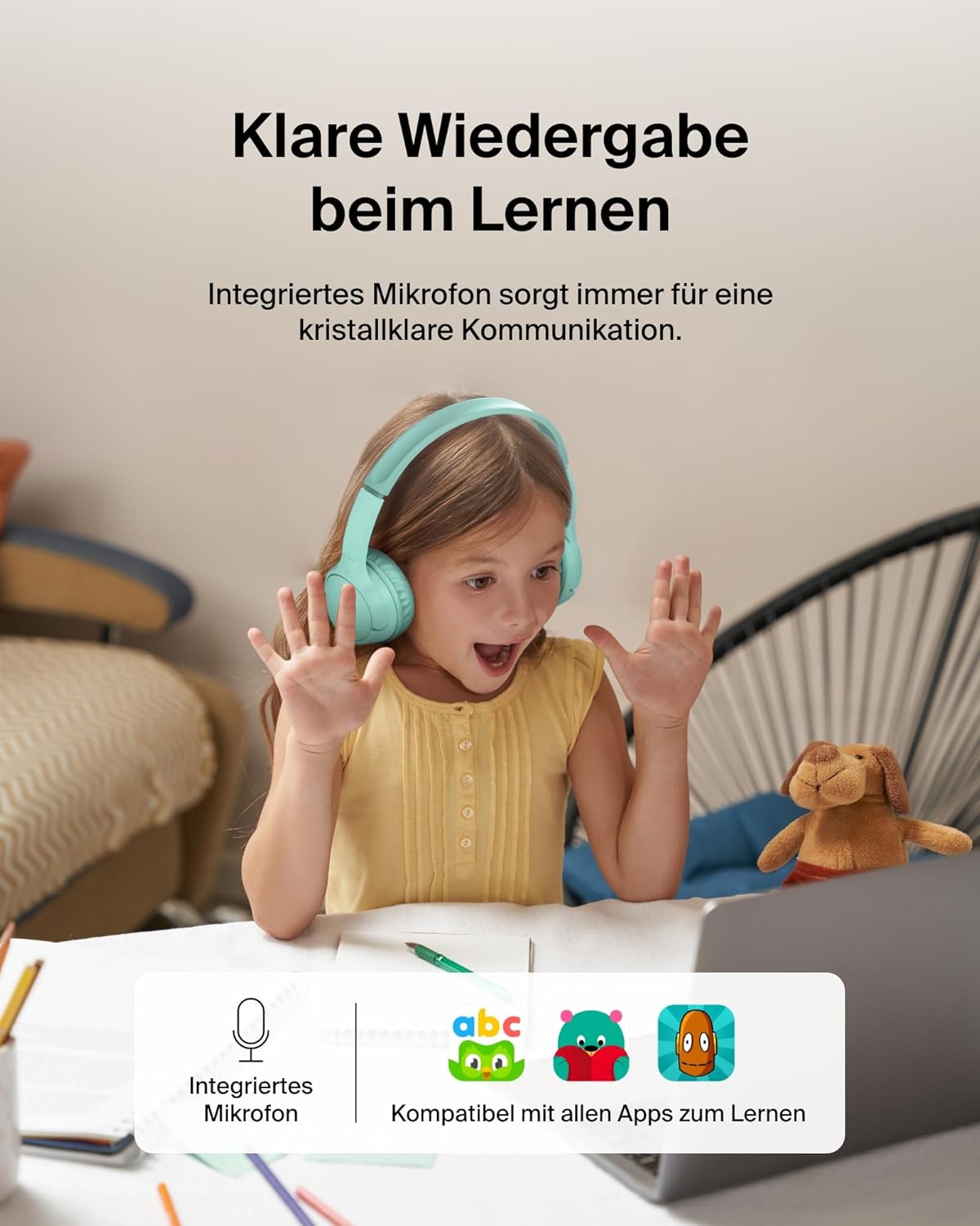 Thumbnail 5 de Belkin SoundForm Mini kabelloser Kinderkopfhörer 30 Std