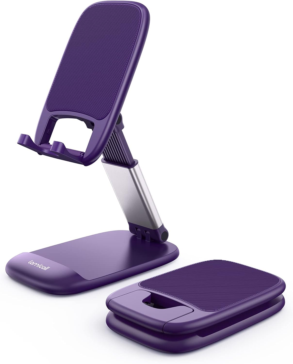 Detalle de Lamicall Dark Purple Adjustable Phone Stand, Foldable with Weighted Metal Base