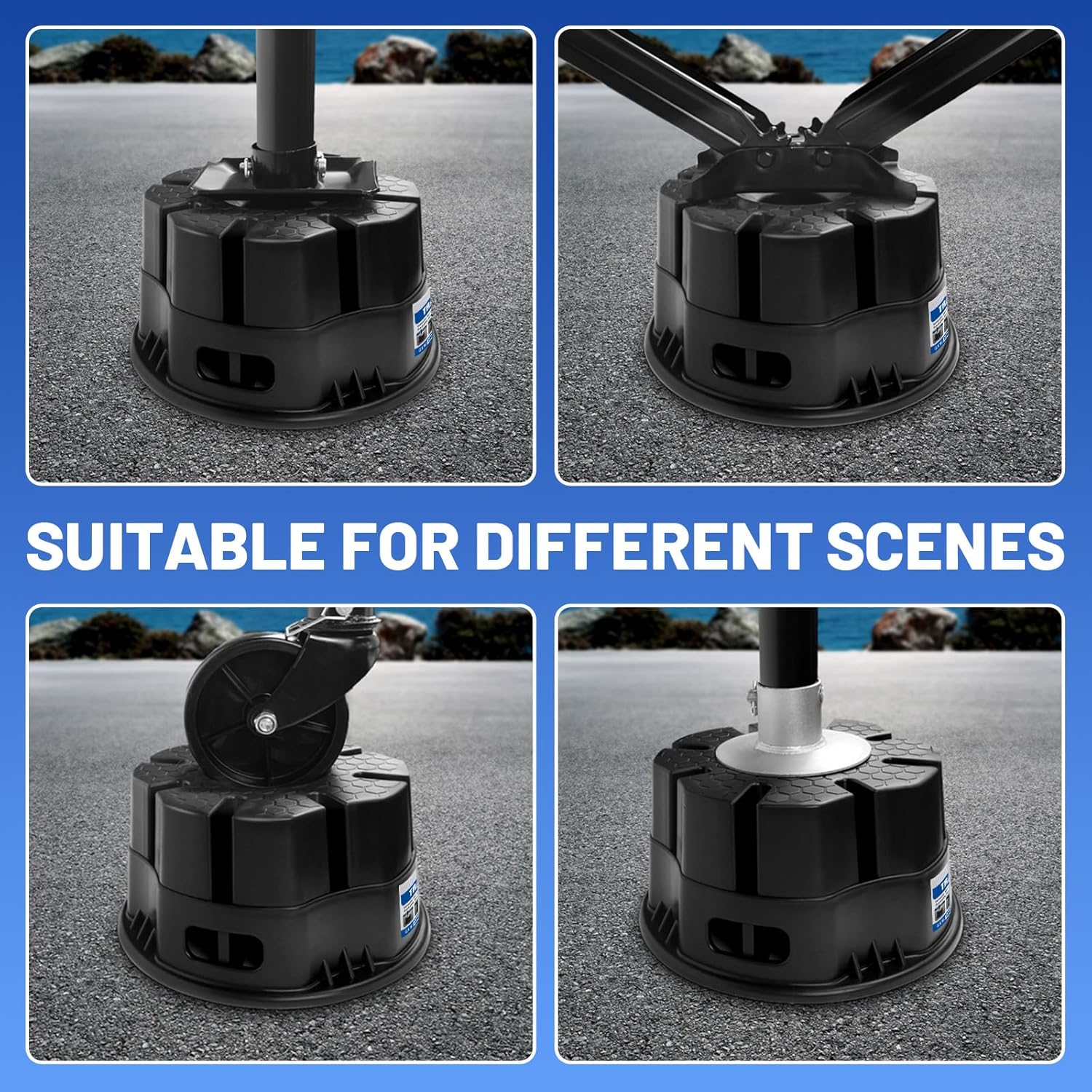 Detalle de ROBLOCK 6-Inch Trailer Jack Blocks (4-Pack) with Bag for RVs and Trailers