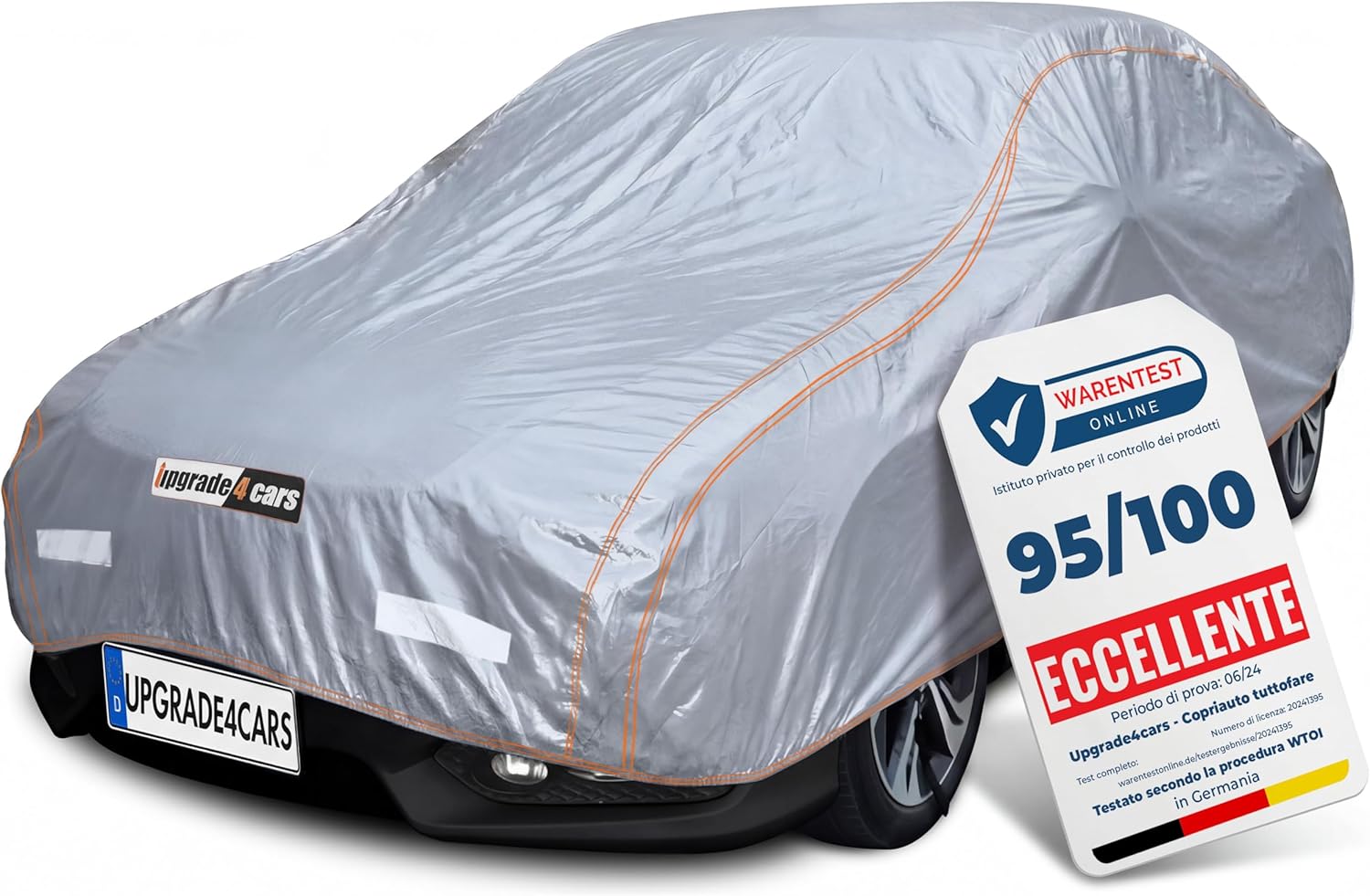 Detalle de Upgrade4cars Telo Copriauto Esterno XL 510x190x120 cm – Impermeabile, Versione 2026