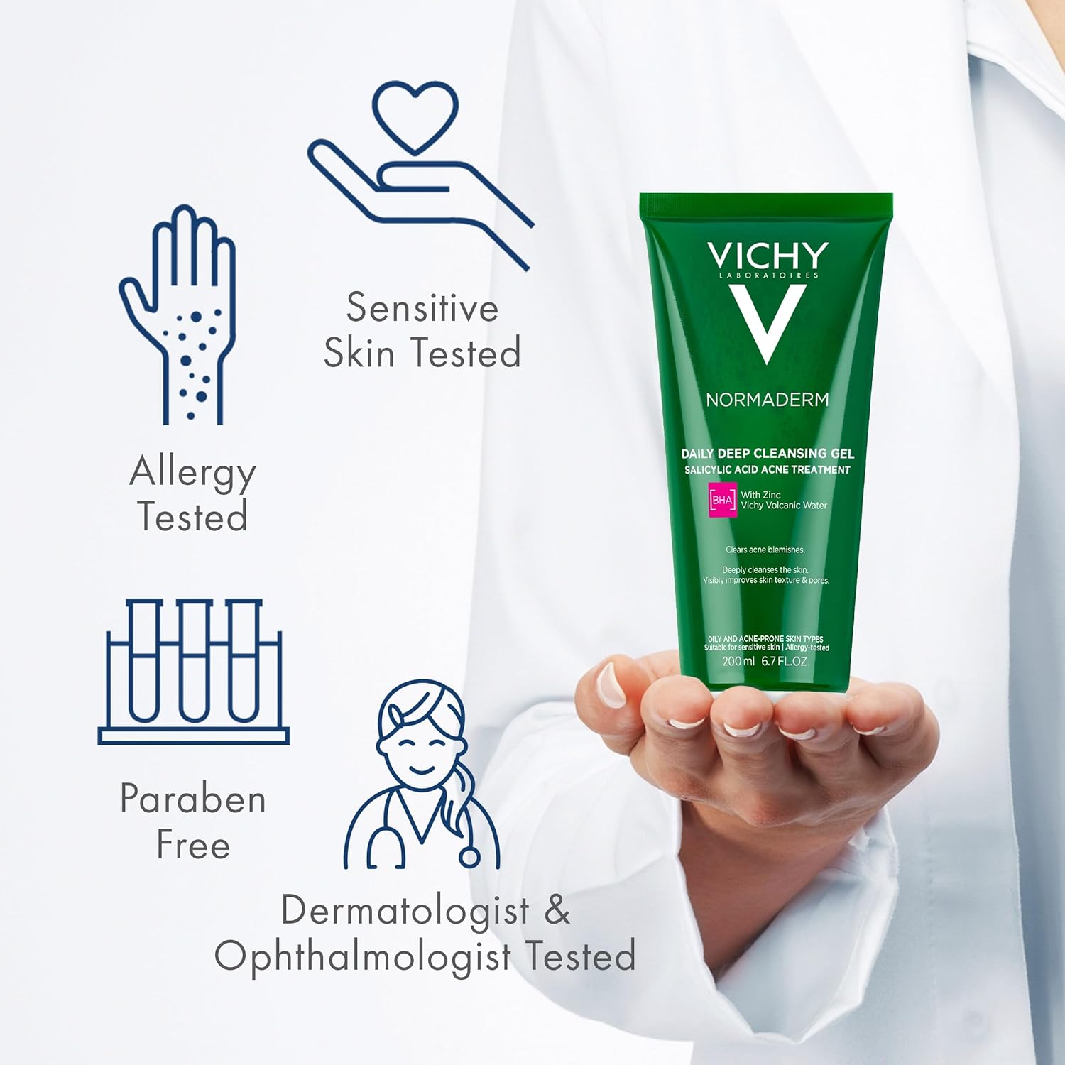Thumbnail 4 de Vichy Normaderm Intensive Purifying Cleanser for Blemish‑Prone Skin (200ml)