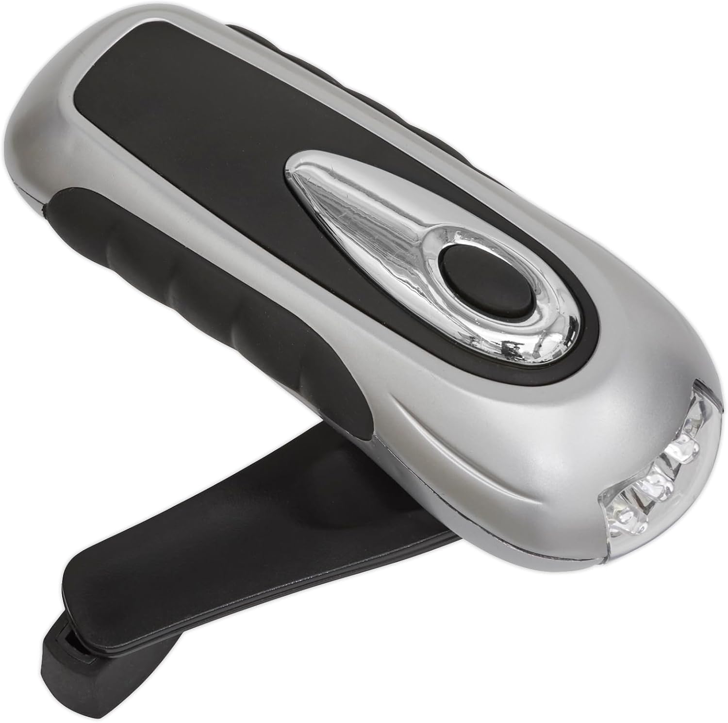 Detalle 2 de Sealey AK3305 Wind-Up Rechargeable Torch, 3 LEDs, Silver