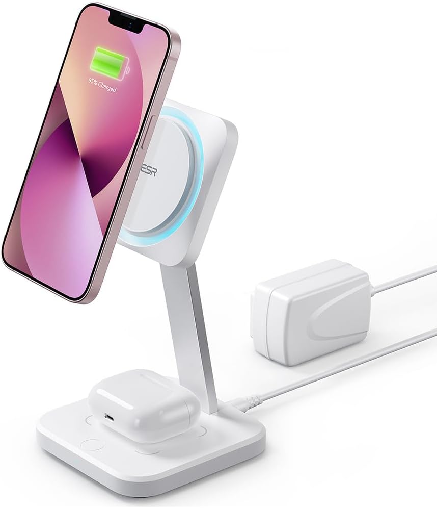 Detalle 2 de ESR 25W 3-in-1 MagSafe Charger Stand 15W