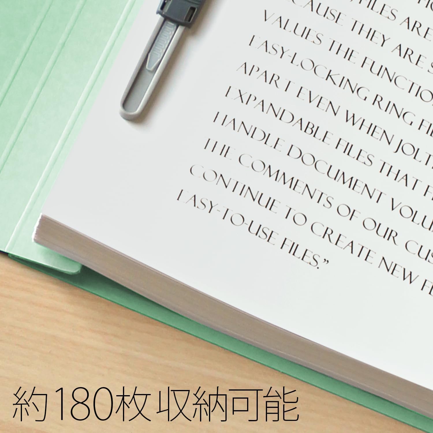 Detalle de PLUS(プラス) NO.002N フラットファイル A3ヨコ 青 180枚収容・樹脂製とじ具 10冊