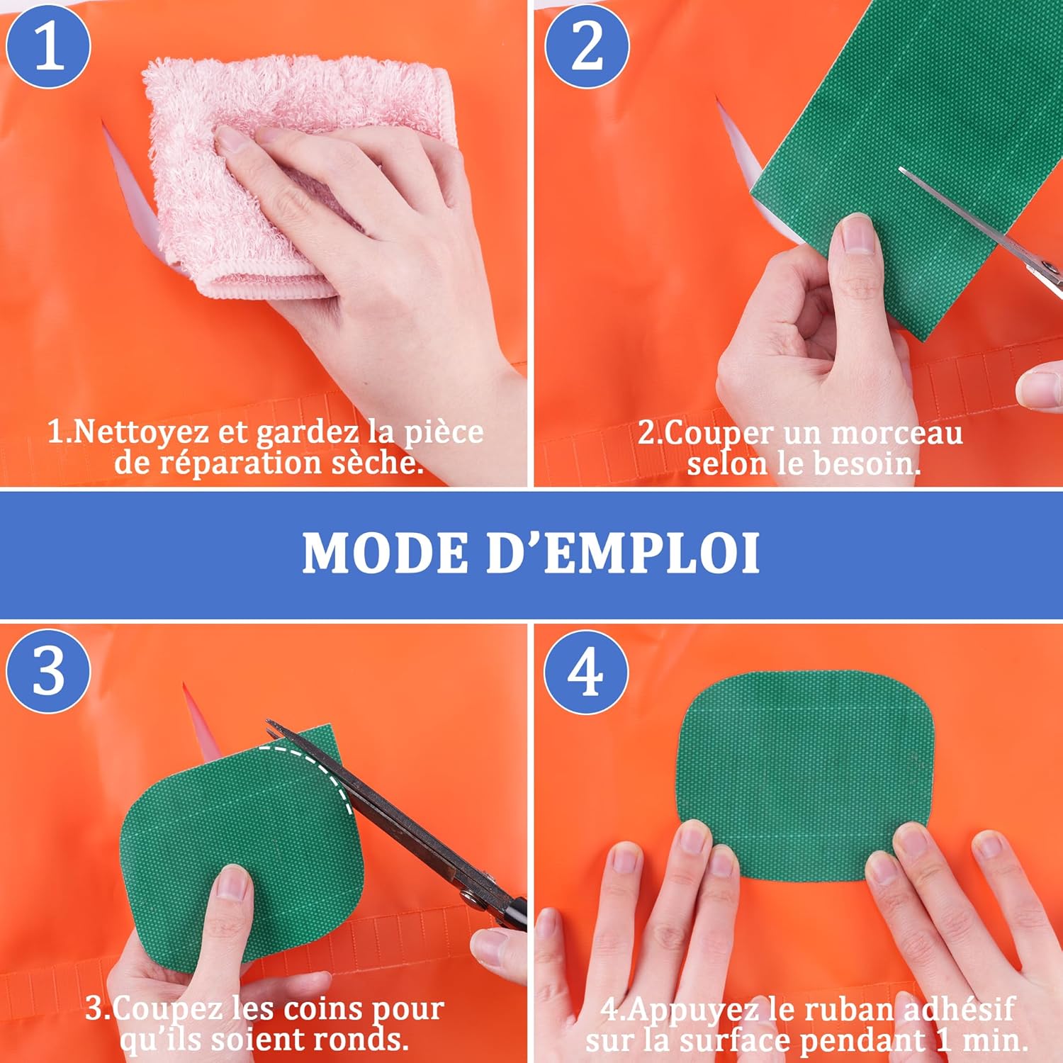 Thumbnail 4 de Ruban de réparation pour bâches en tissu en polyuréthane (patchs), 5 m x 8 cm