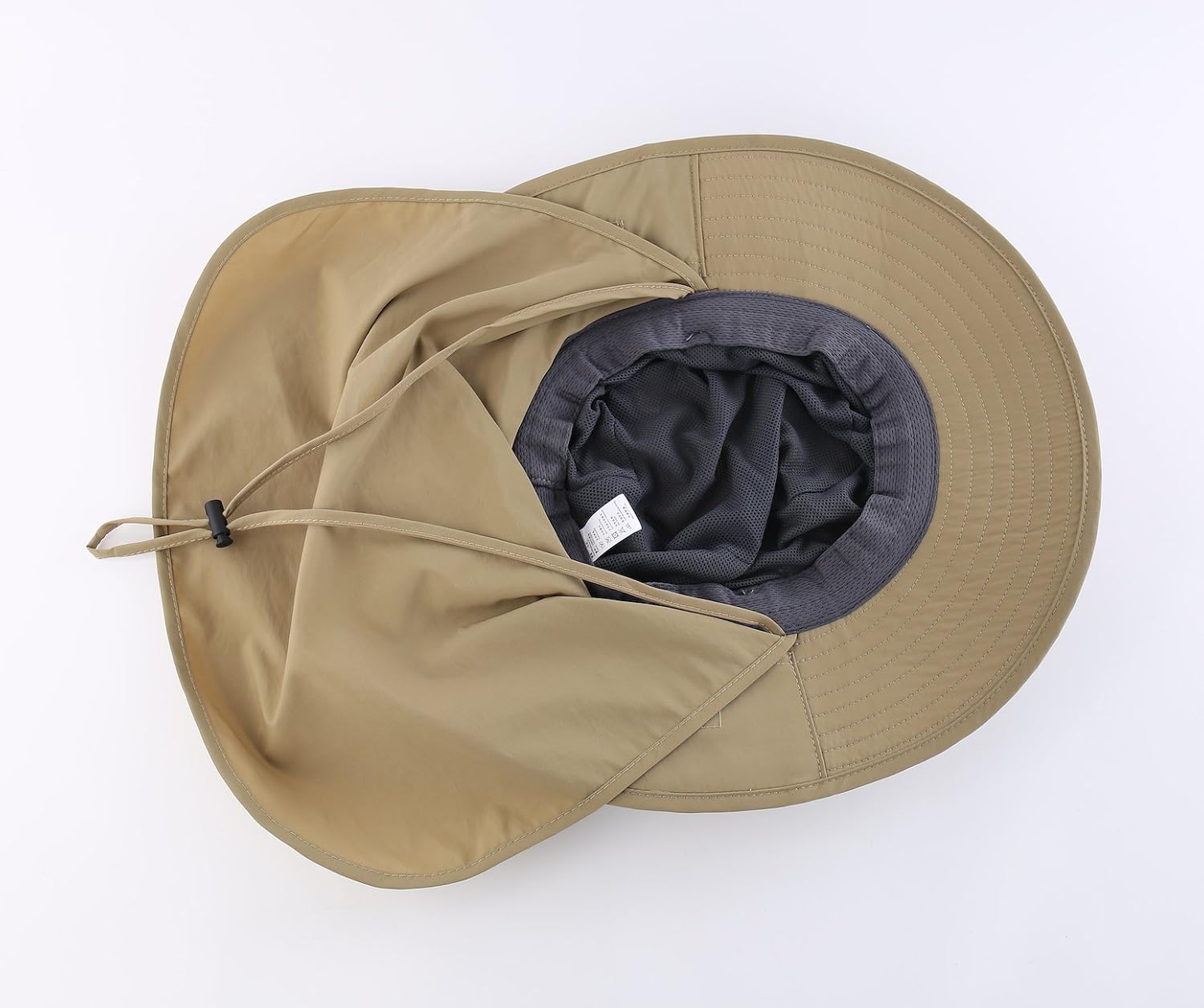 Detalle 2 de Decentron Outdoor UPF 50+ Mesh Sun Hat with Neck Flap and Wide Brim