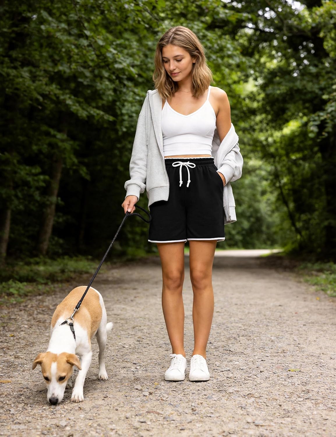Thumbnail 4 de Marvmys short de sport pour femme (bermudas/jogging court) avec poches, tailles S à 3XL