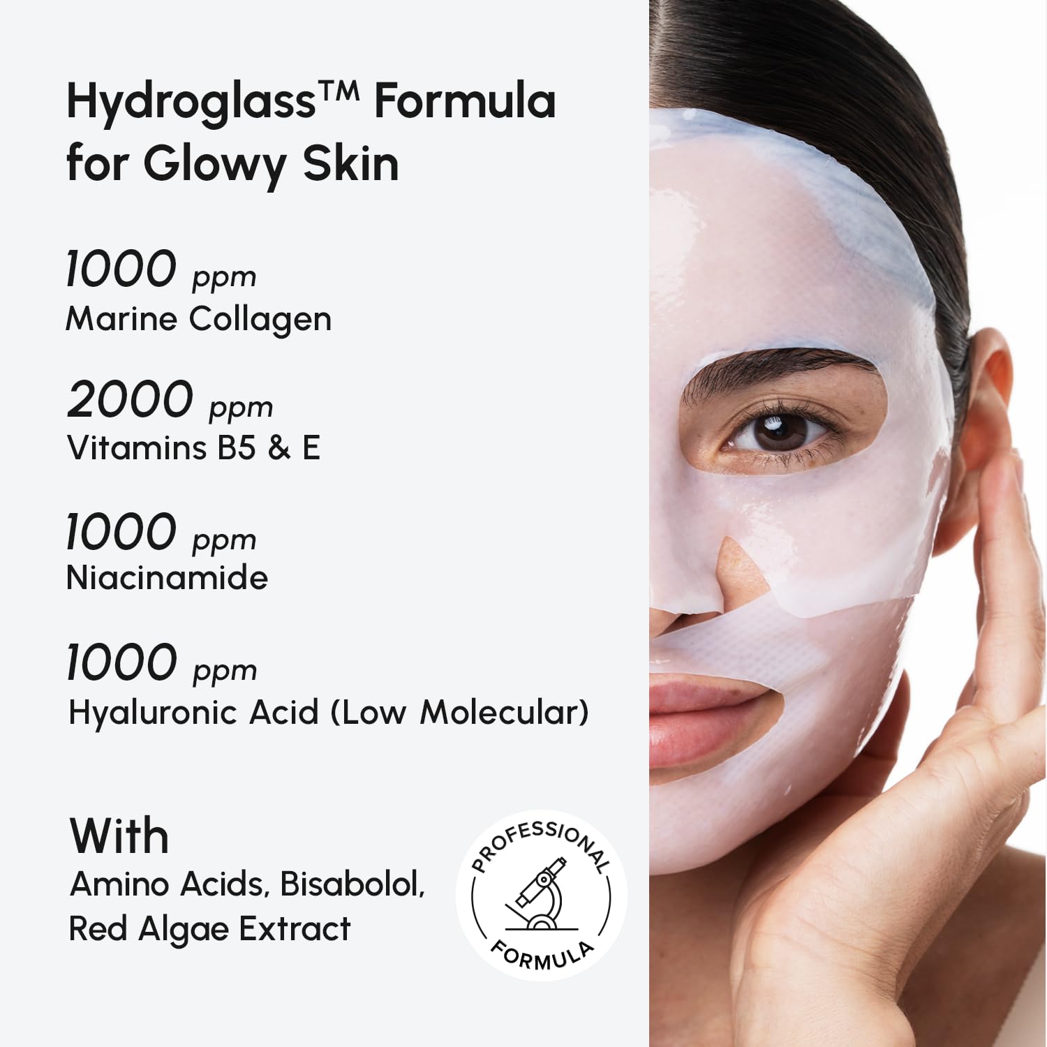 Detalle de MAREE Hydrogel Collagen Facial Mask with Hyaluronic Acid – Hydrating Mask for All Skin Types