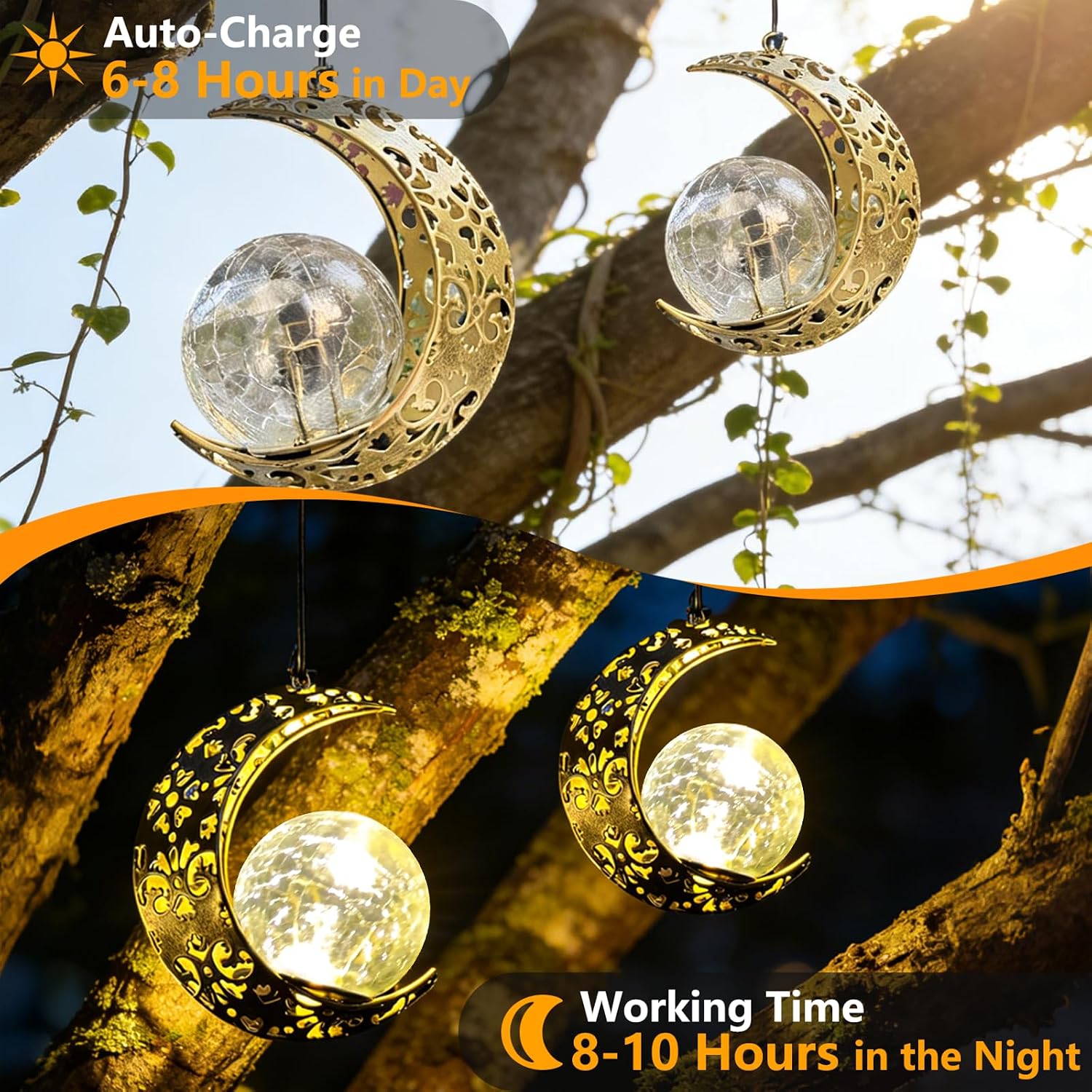 Detalle de Solar Moon Lantern, Bronze Metal