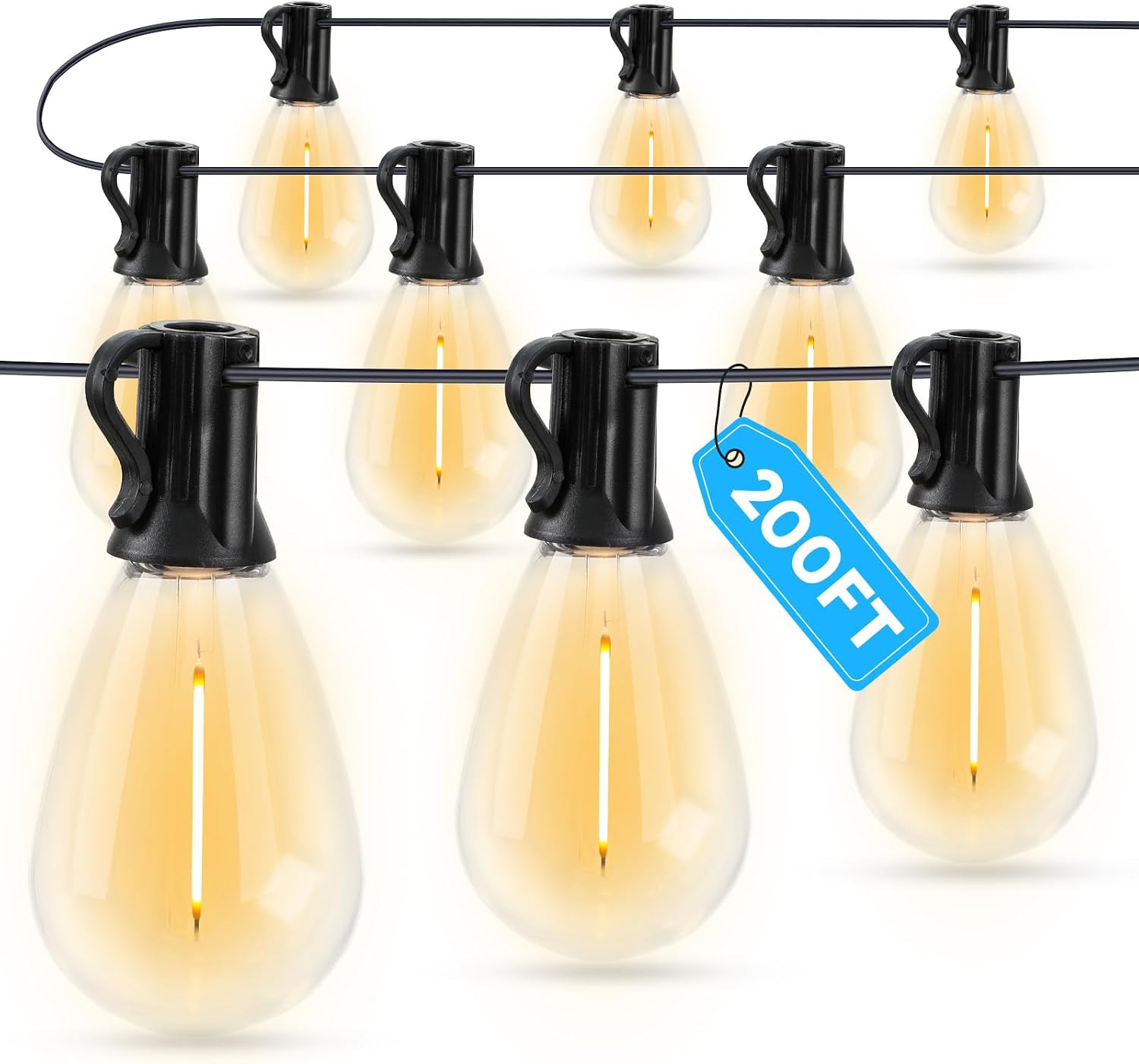 Detalle de GvvooHome Outdoor String Lights 200FT