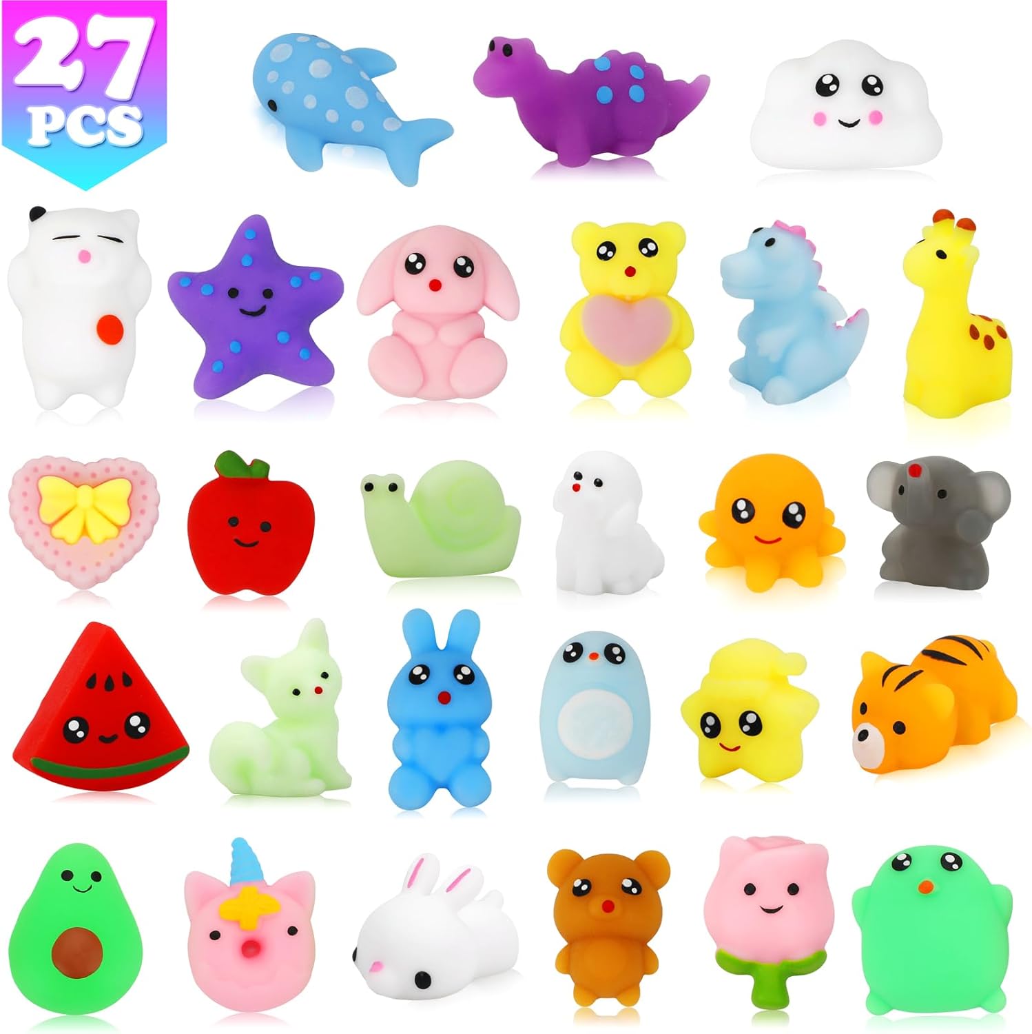 Thumbnail 4 de Mochi Squishy Toys – 27-Piece Mini Kawaii Squishies Set for Kids