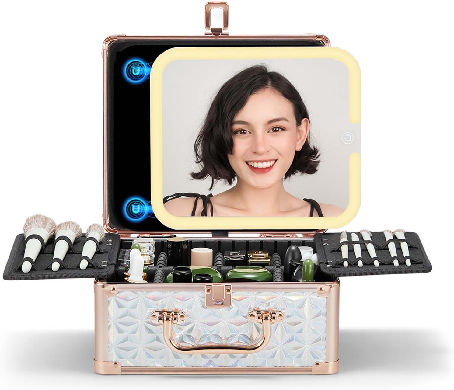 Thumbnail 6 de OMIRO Makeup Box with LED mirror — Portable Cosmetic Case ✨💄