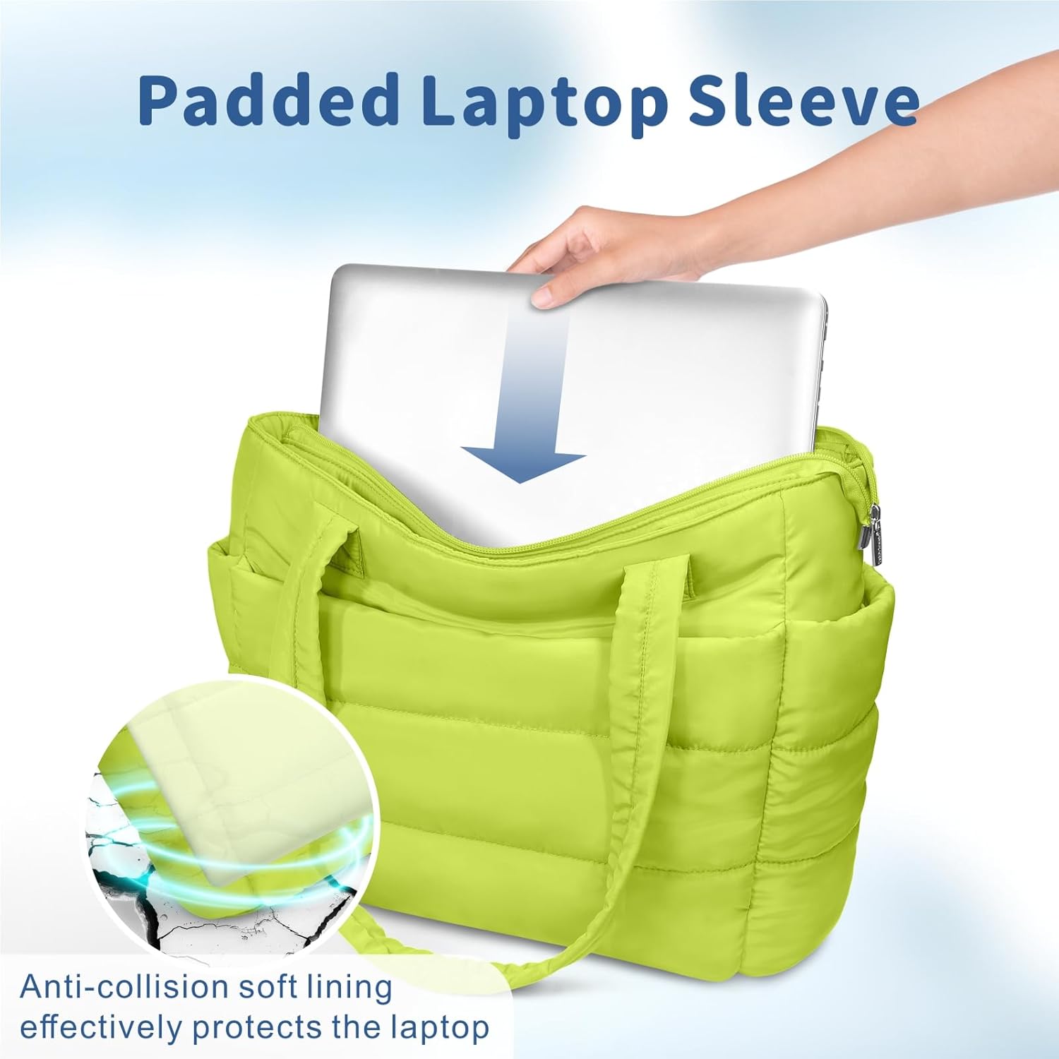 Thumbnail 5 de TOPDesign Puffer Tote Bag 16x6x12