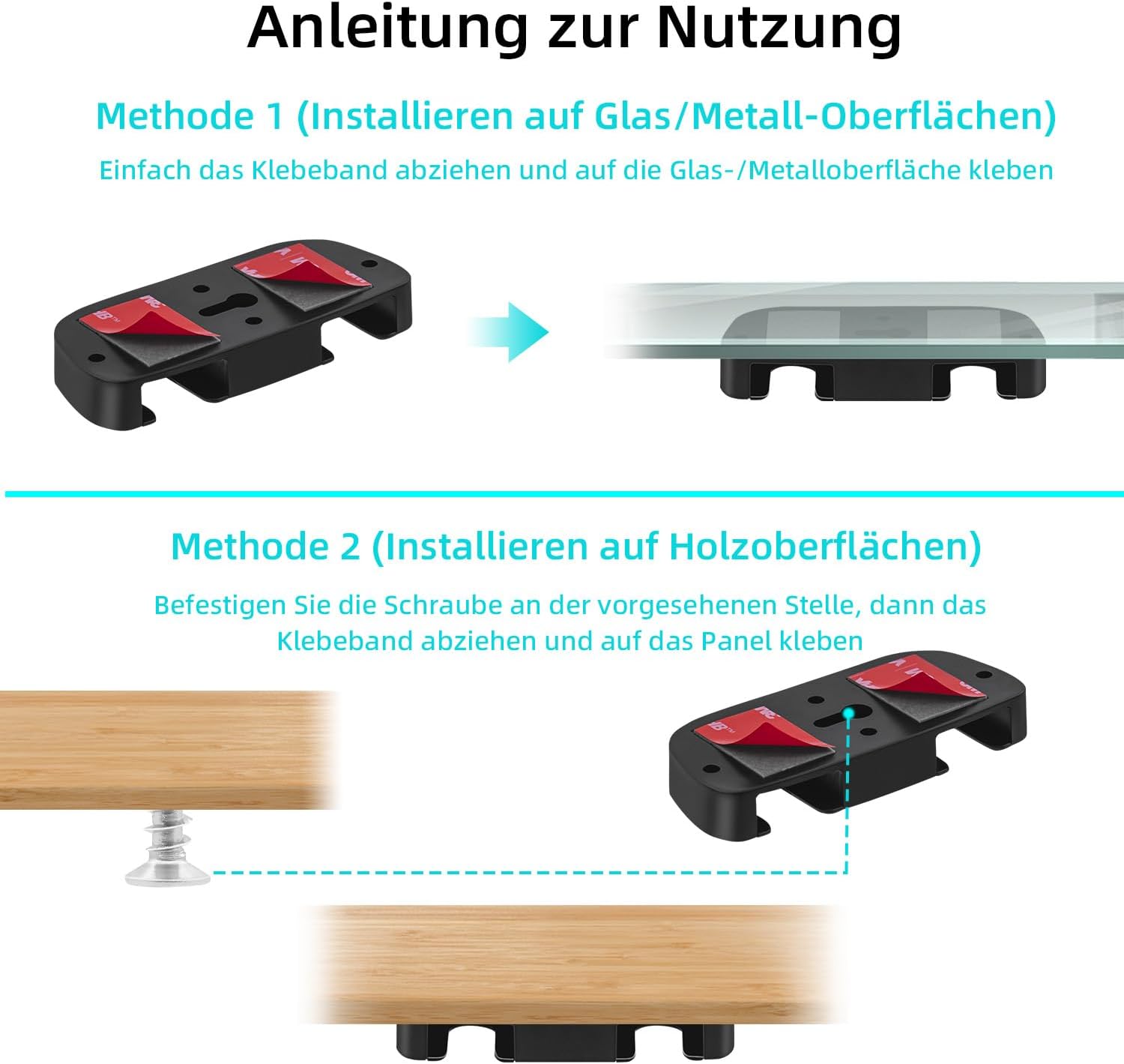 Thumbnail 6 de Mcbazel 2er Controller-Ständer für PS5/PS4 – Untertisch-Halterung ohne Bohren