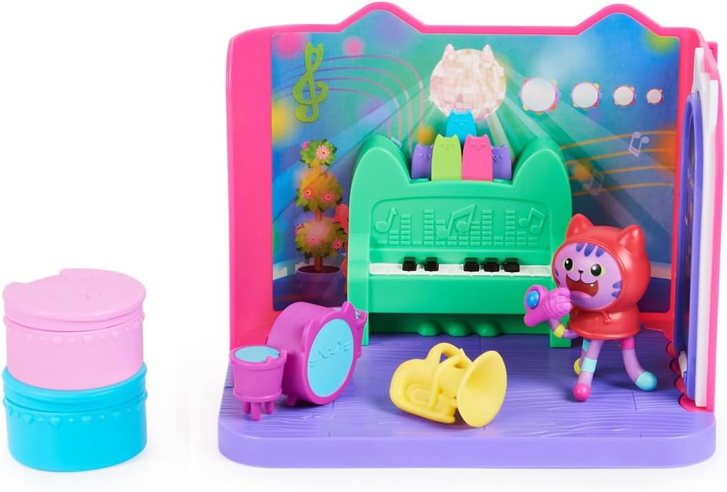 Detalle de タカラトミー ギャビーのドールハウス DJキャットニップのミュージックルームセット ステージ変形・ピアノ連動