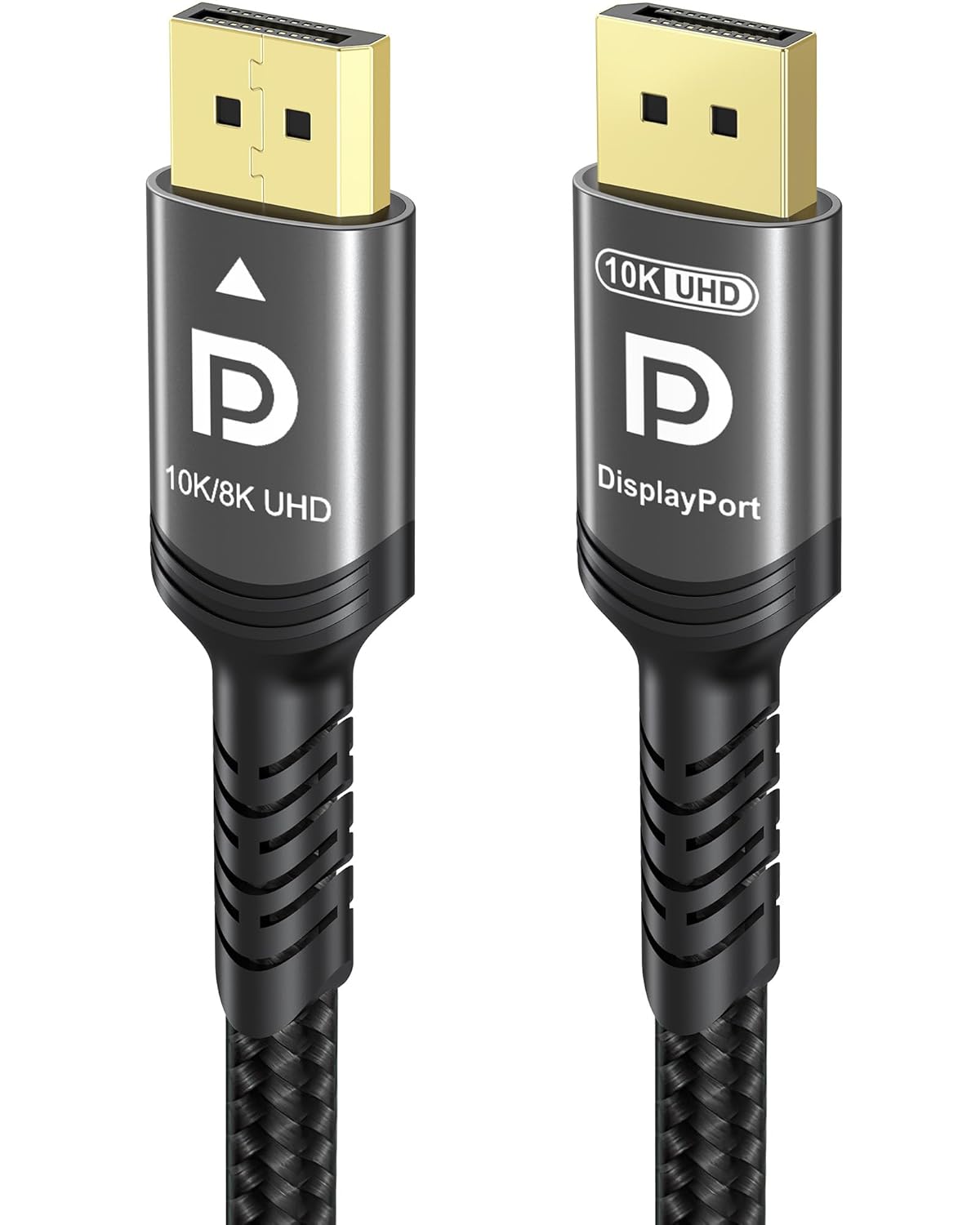 Detalle de Ubluker DisplayPort 2.1 Kabel 5 m – 54 Gbps, 8K/60 Hz, UHBR, DSC, HDCP 2.3, Nylon Geflochten