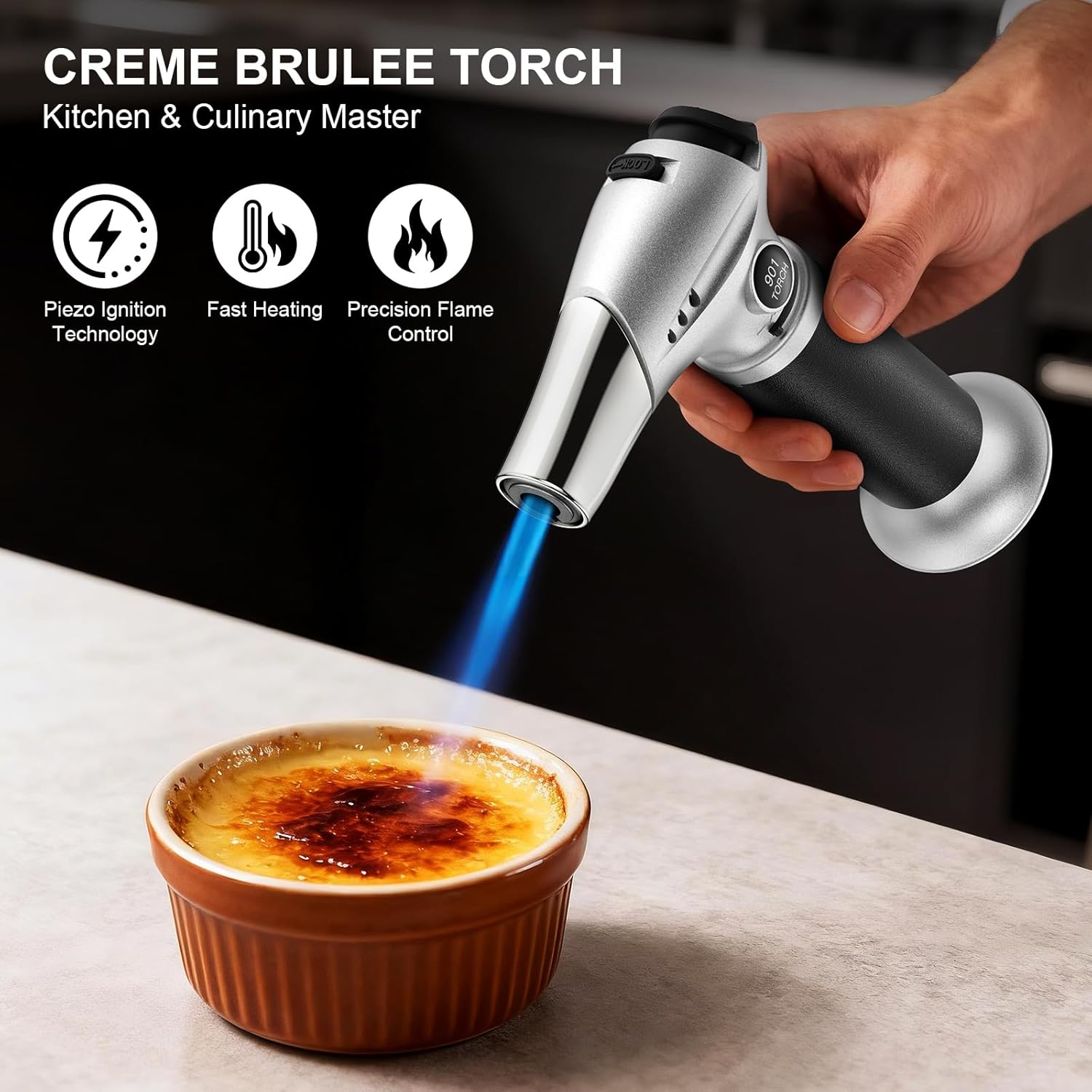 Thumbnail 3 de TBTEEK Butane Torch Adjustable Flame for Cooking