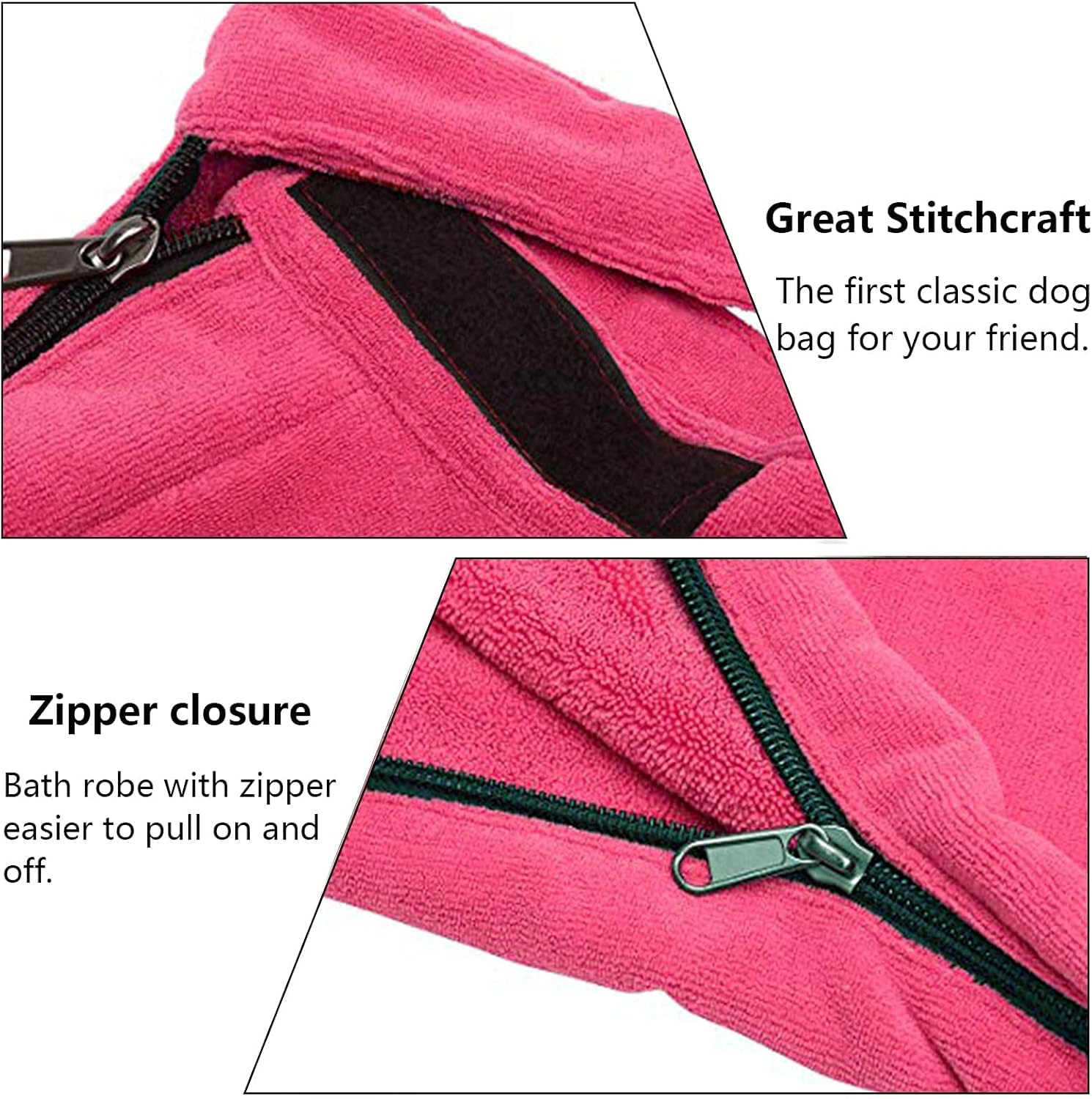 Thumbnail 6 de Morezi microfibre Dog Bathrobe Towel (Dry Fast) – red, XSmall