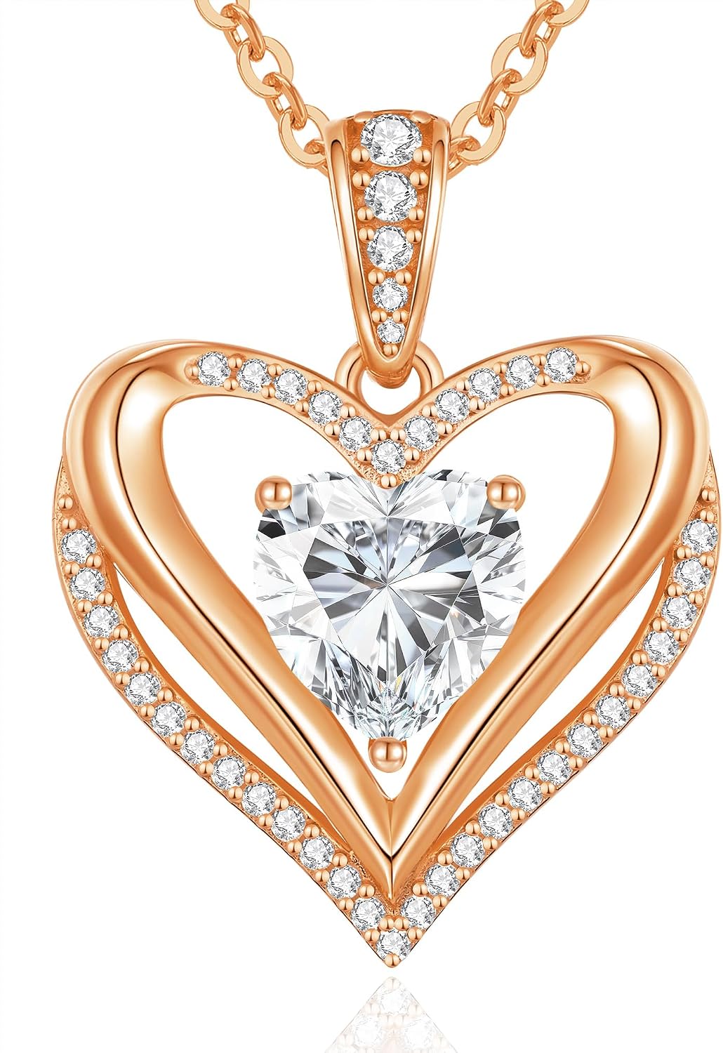 Thumbnail 2 de CDE Moissanite Anhänger Kette Silber 925 Herz VVS1 💎