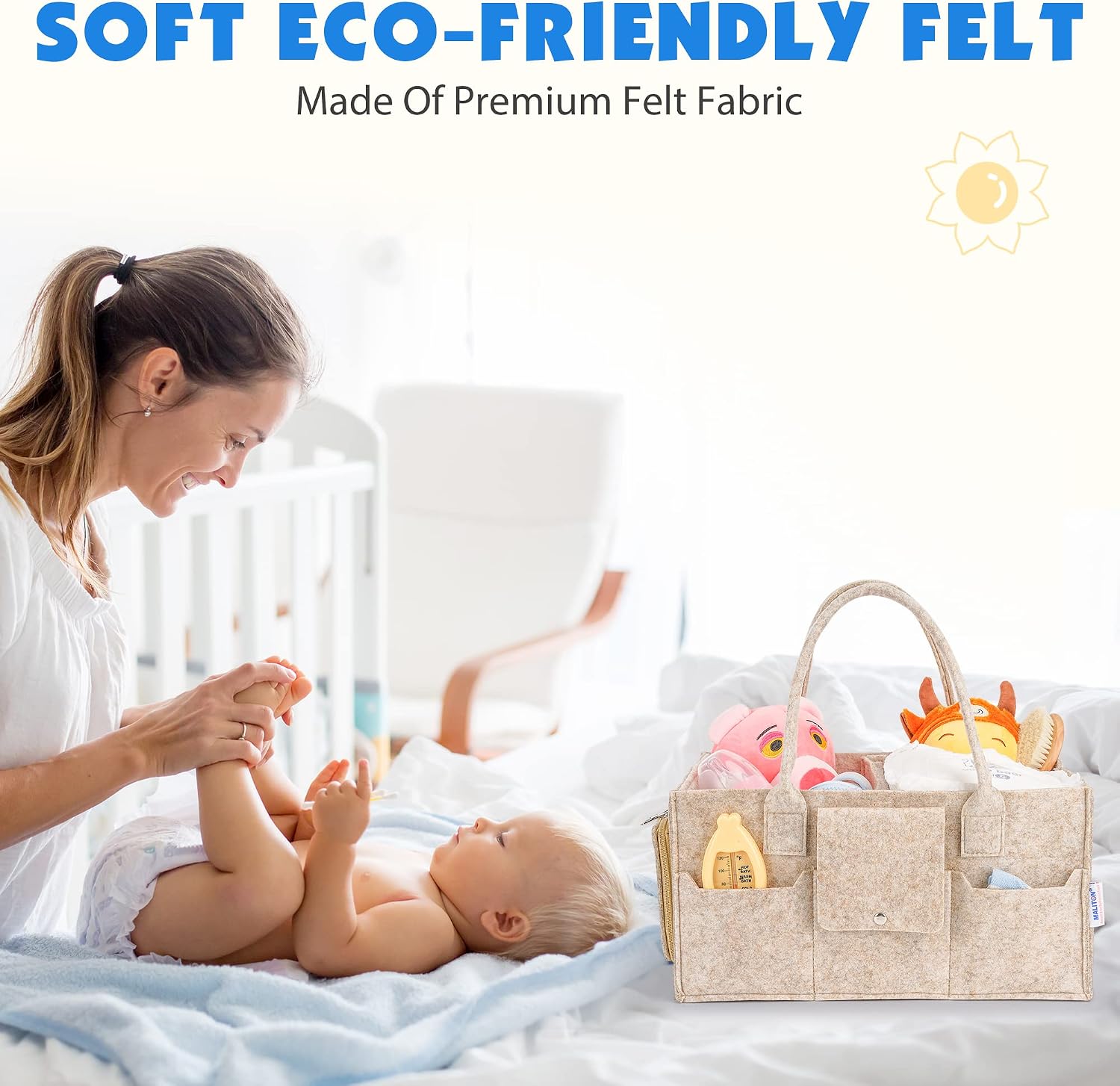 Thumbnail 5 de Maliton Nappy Caddy: Sturdy, Portable Newborn Diaper Organizer