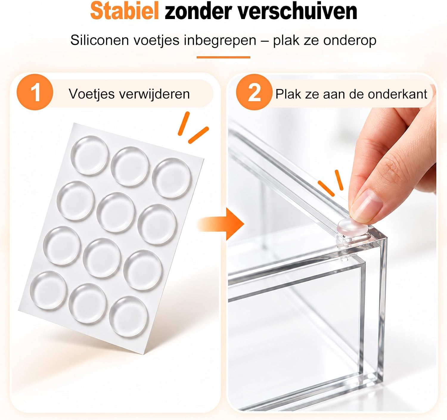 Thumbnail 2 de SortNStore LC029 make-uporganizer met 4 laden, stapelbaar en transparant