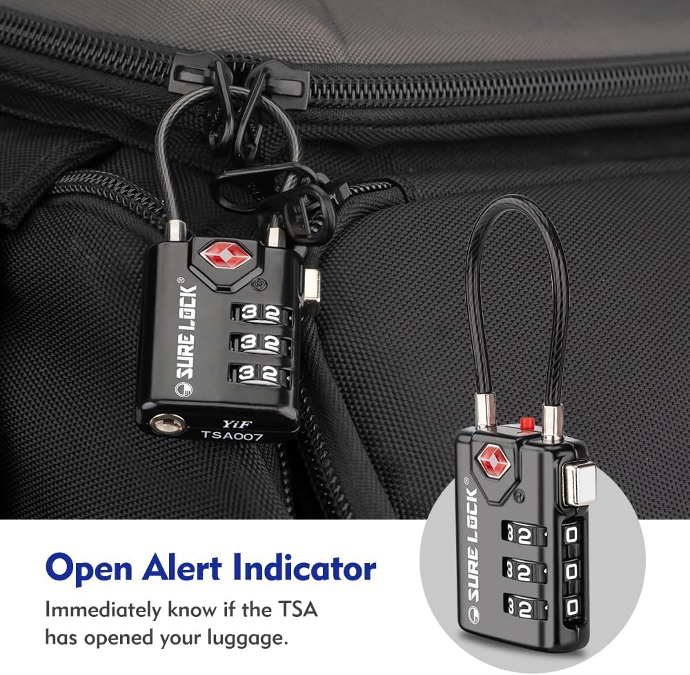 Detalle 2 de SURE LOCK TSA Travel Luggage Locks – 2 pack ⚙