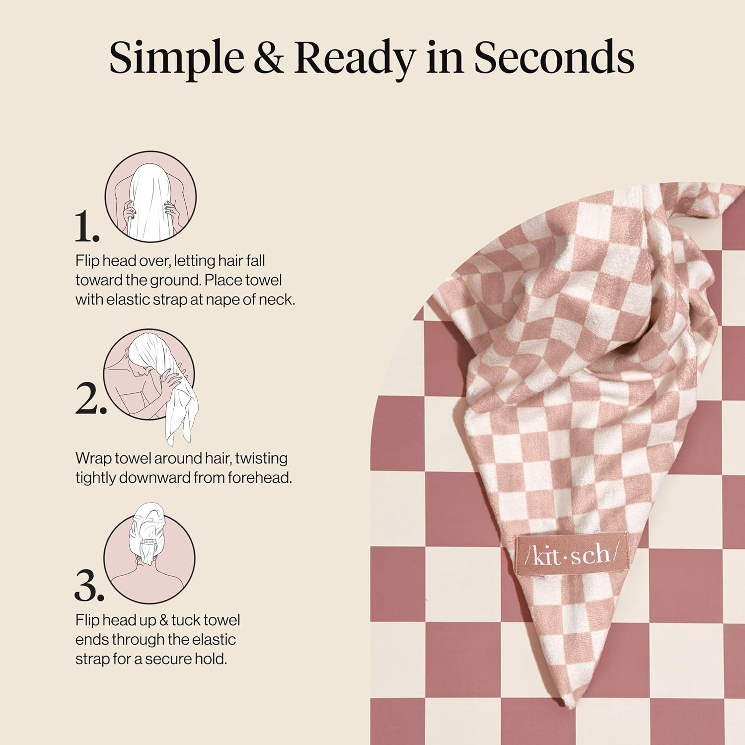 Thumbnail 6 de Kitsch XL microfiber hair towel wrap