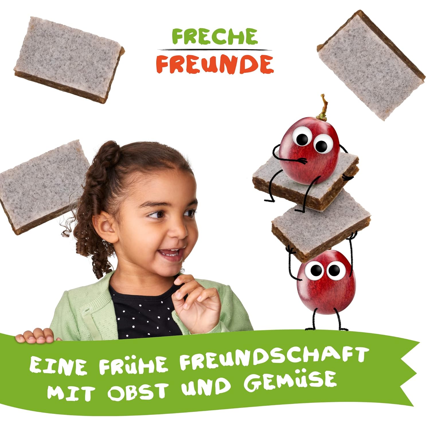 Thumbnail 6 de FRECHE FREUNDE Bio Fruchtriegel Rote Traube, Aronia & Banane (ohne Zuckerzusatz) – Obst-Riegel für Babys & Kinder ab 1 Jahr, 6er Pack