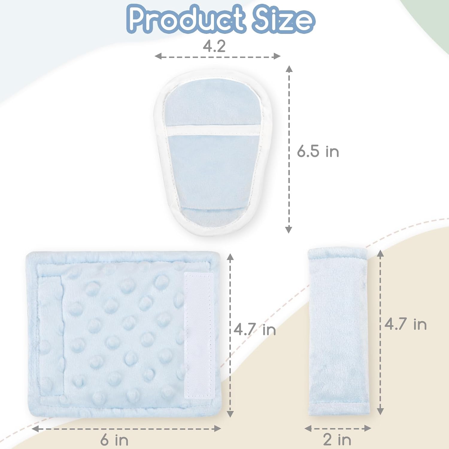 Detalle 2 de Hooyax Baby Car Seat Strap Pads, 3-Piece Set