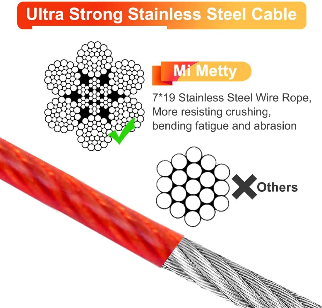Detalle 2 de Dog tether cable 10ft for up to 125lb