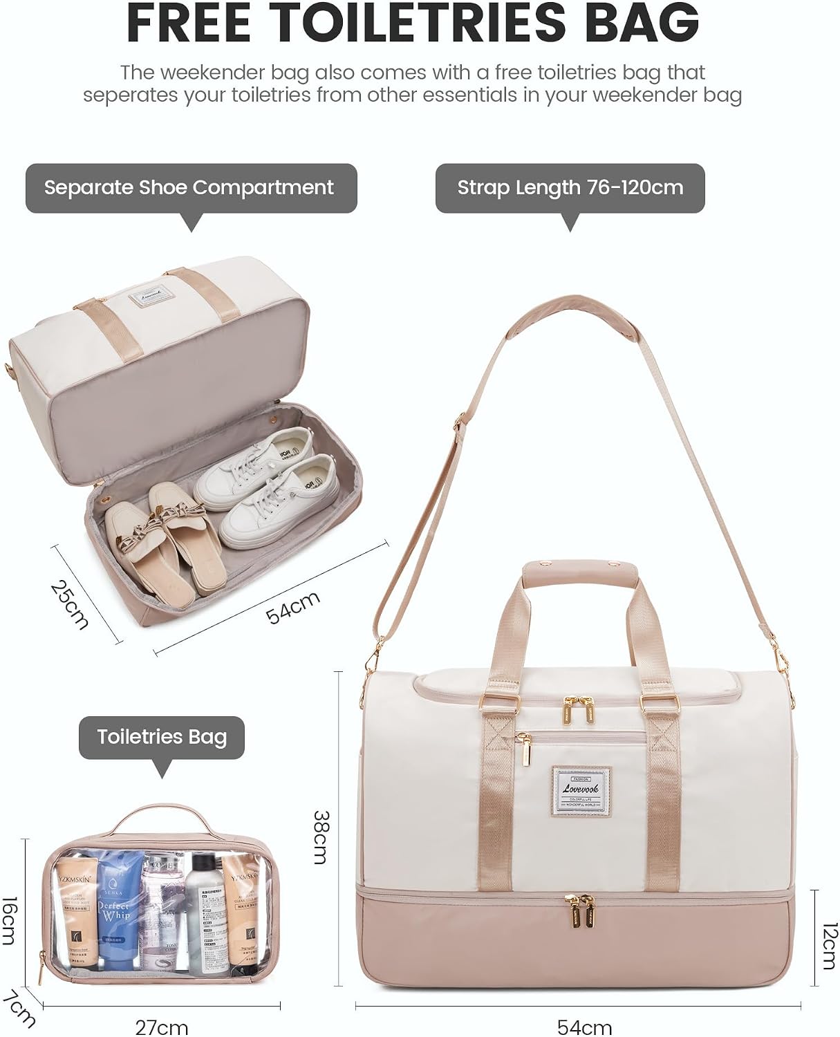 Thumbnail 1 de LOVEVOOK Weekend Bag 50L for travel