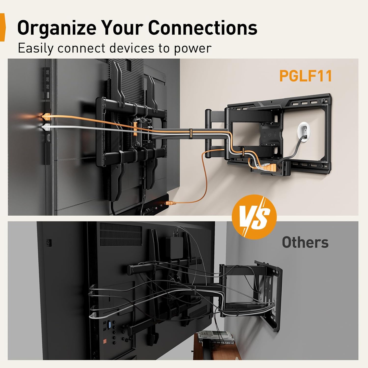 Detalle de Perlegear PGLF11 Full Motion TV Mount 42–90 in
